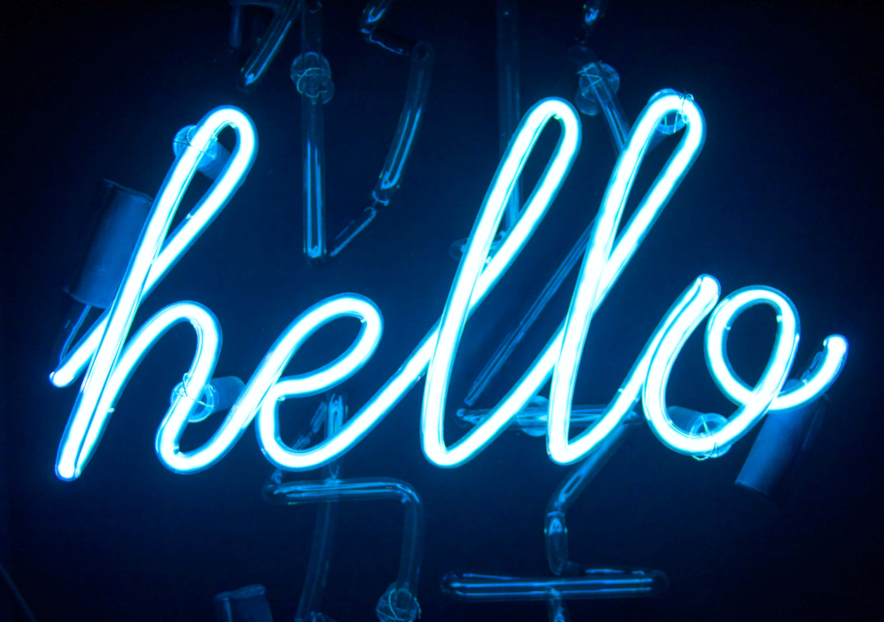 Sumérgete en la Estética Azul Neón Fondos de pantalla