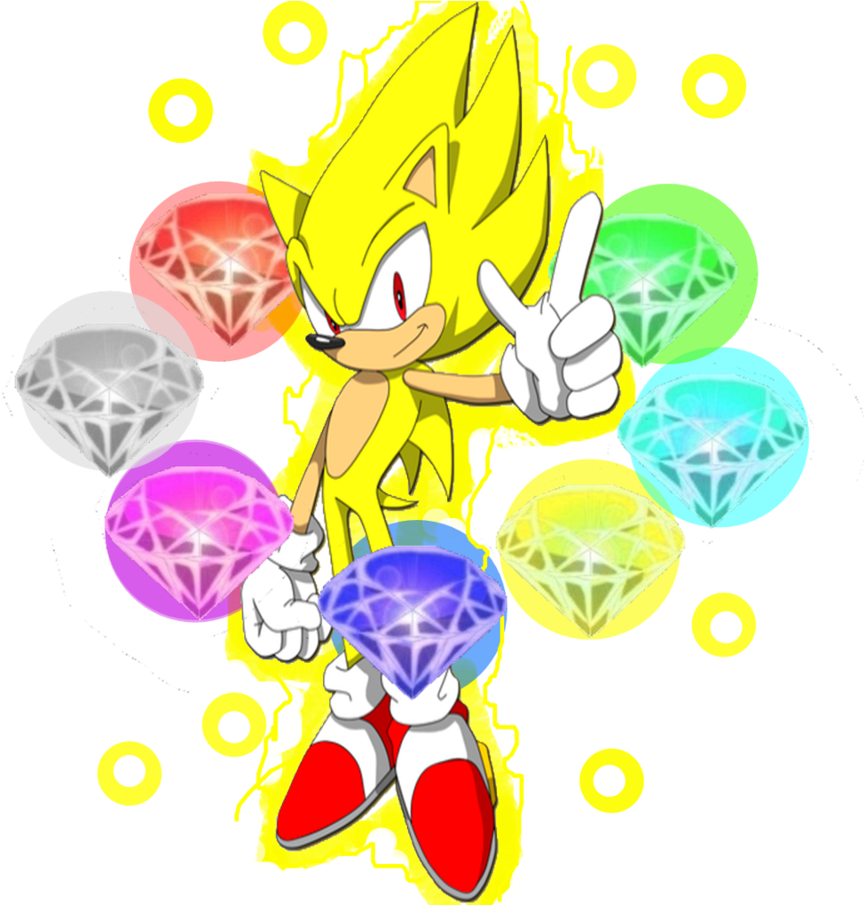 Super Sonic con Esmeraldas del Caos Fondos de pantalla