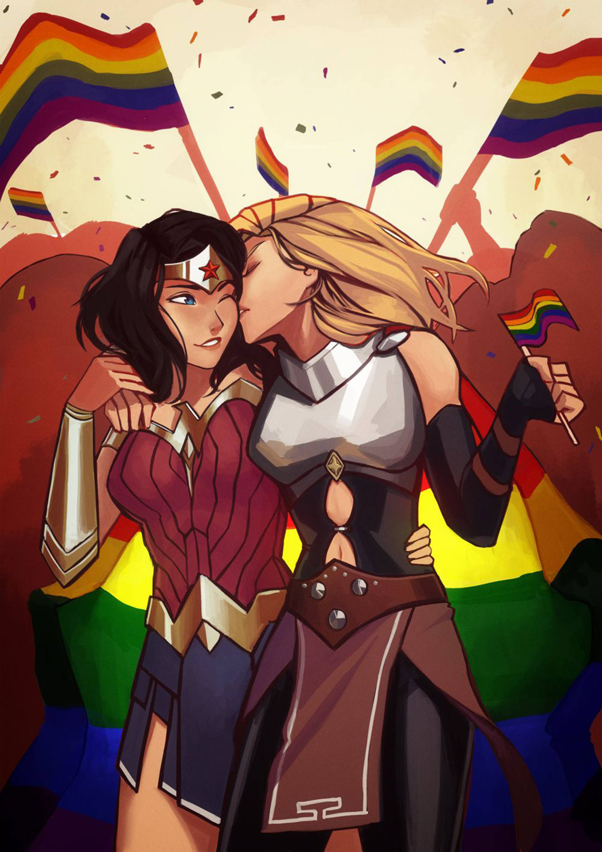 Superheroínas Lesbianas Anime Fondos de pantalla