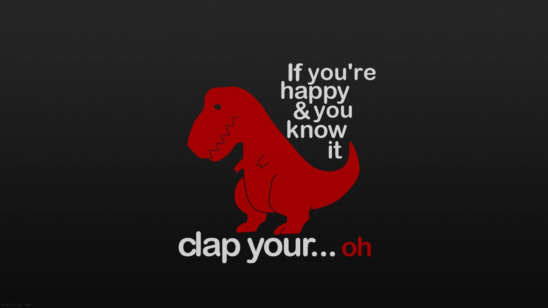 T-Rex divertido y estético aplaudiendo Fondos de pantalla