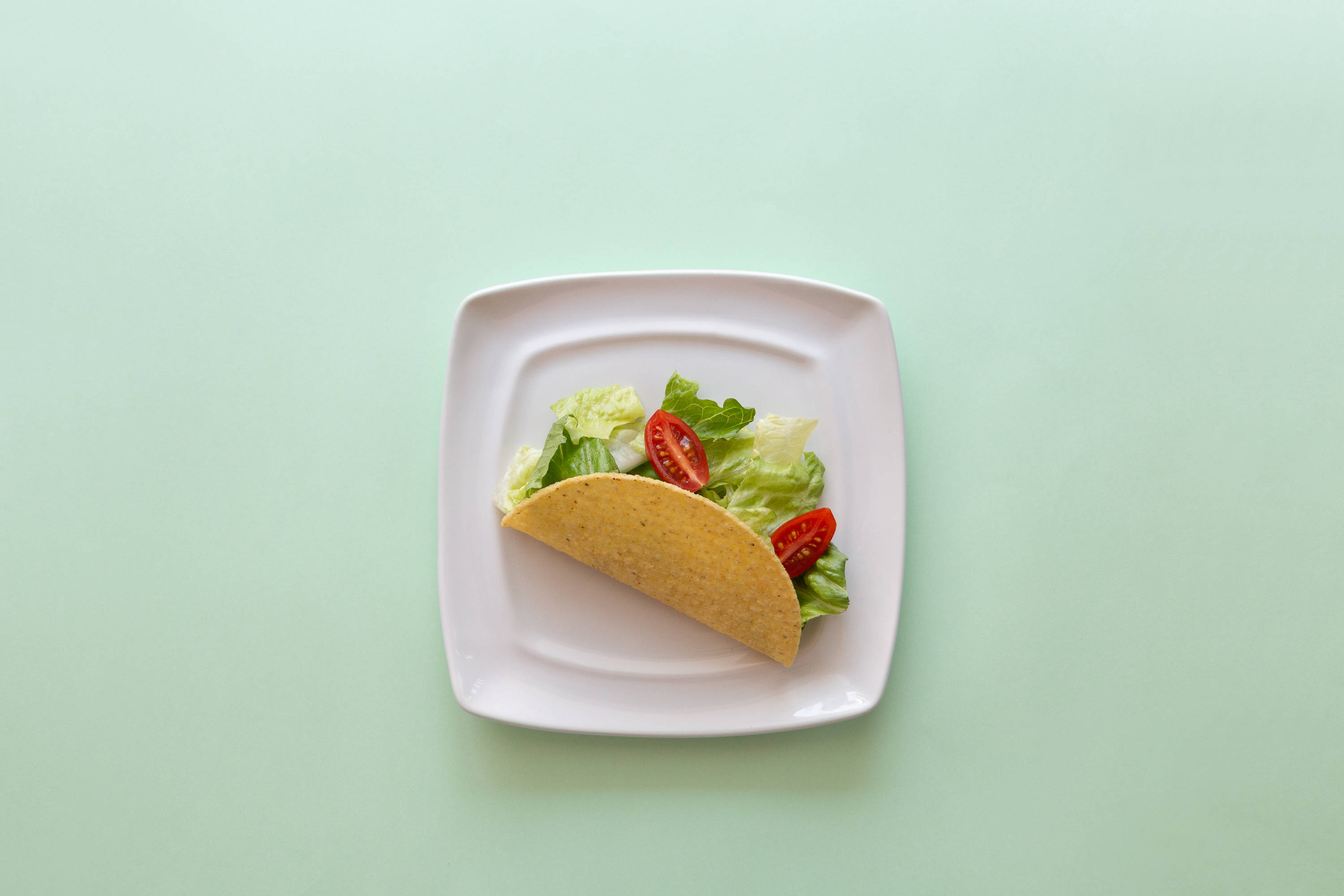 Taco en Mesa Verde Pastel Fondos de pantalla