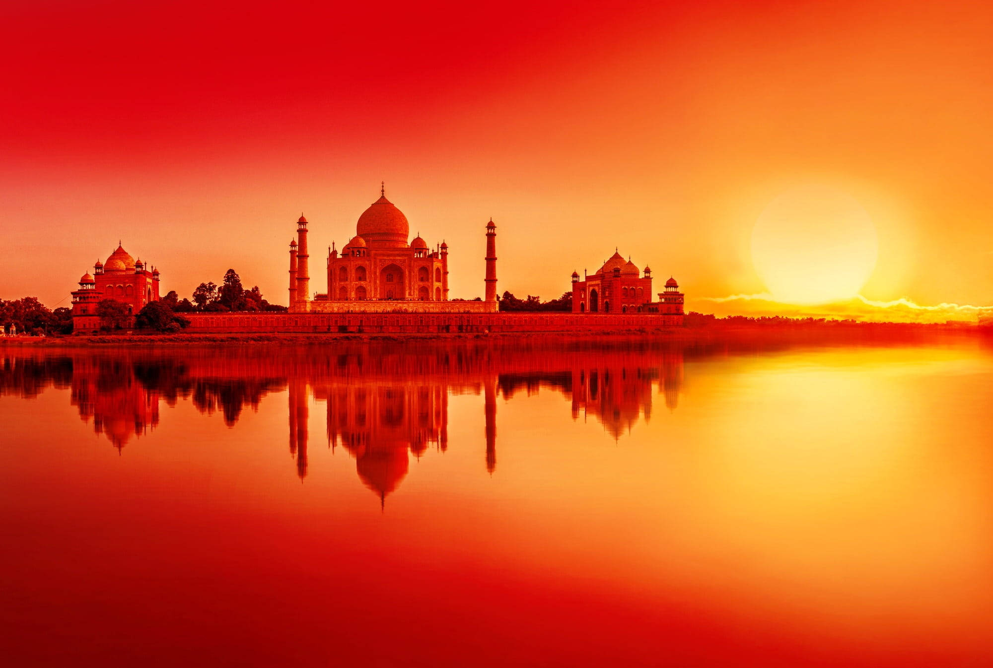 Taj Mahal Hermoso Atardecer Fondos de pantalla