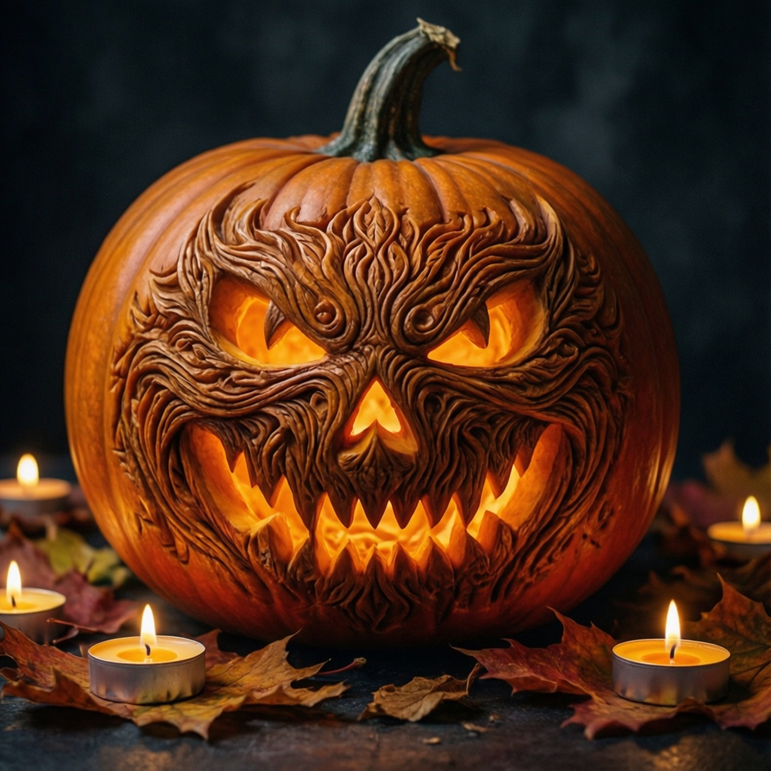 Tallado de Calabaza Brillante Fondos de pantalla