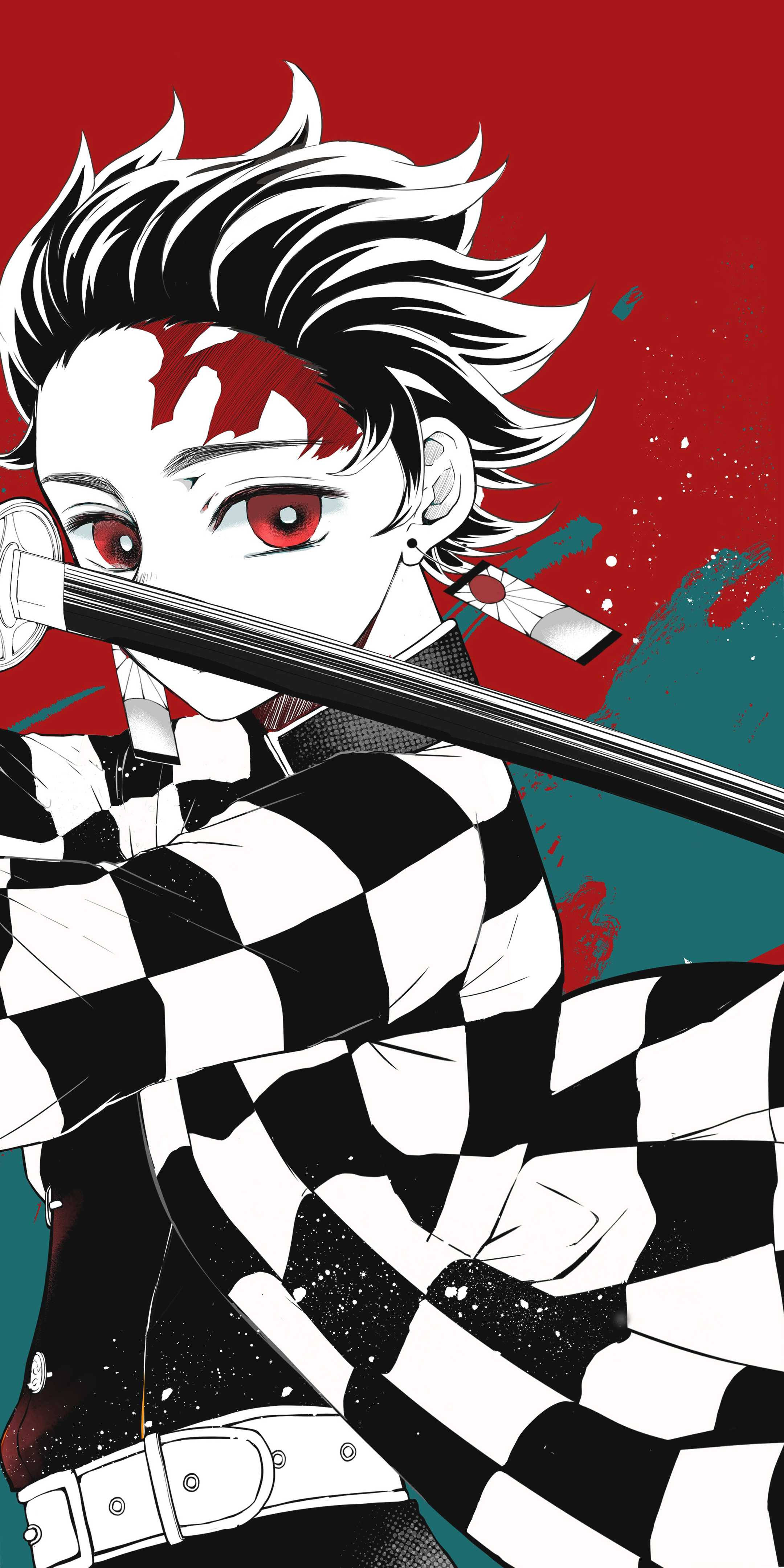 Tanjiro con Espada Demon Slayer para iPhone Fondos de pantalla