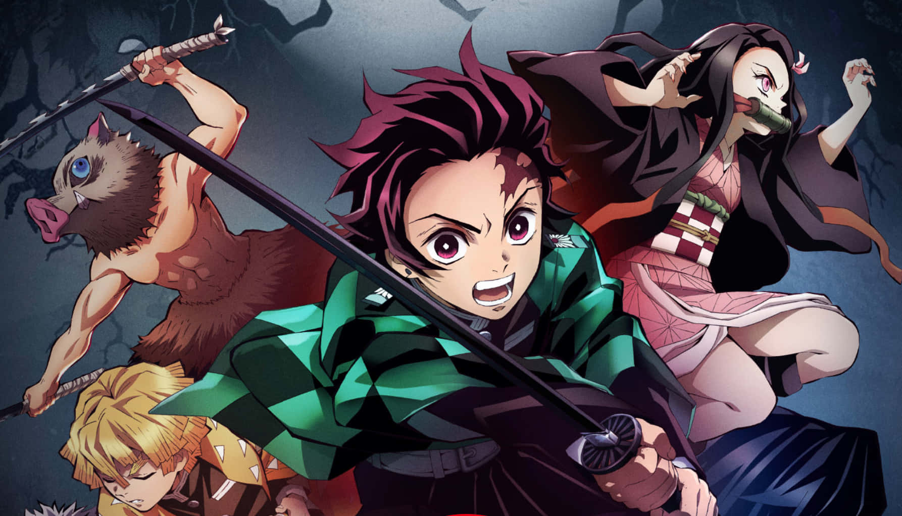 Tanjiro manejando con destreza su espada Nichirin Fondos de pantalla