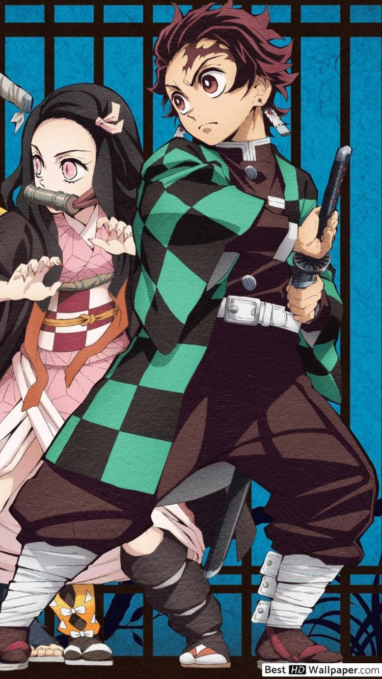 Tanjiro Protege a Nezuko Fondos de pantalla