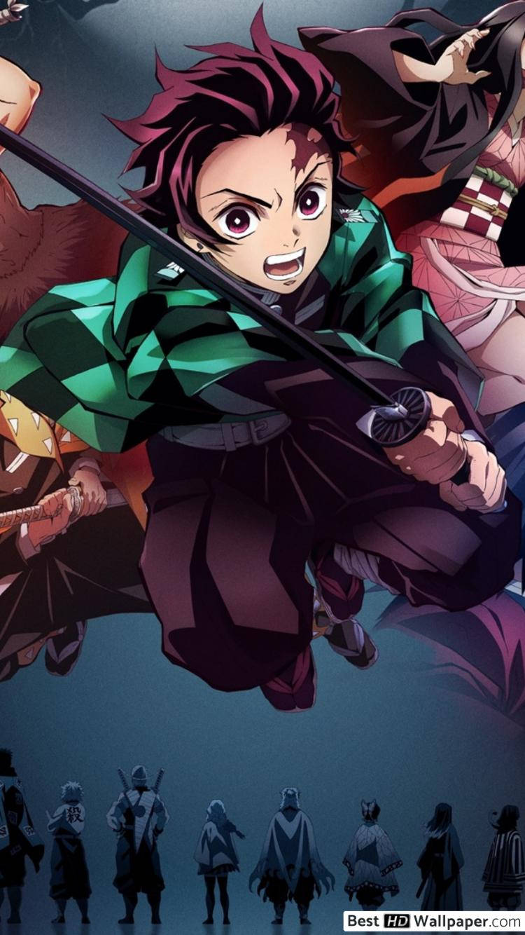 Tanjiro se enfrenta valientemente a un demonio Fondos de pantalla