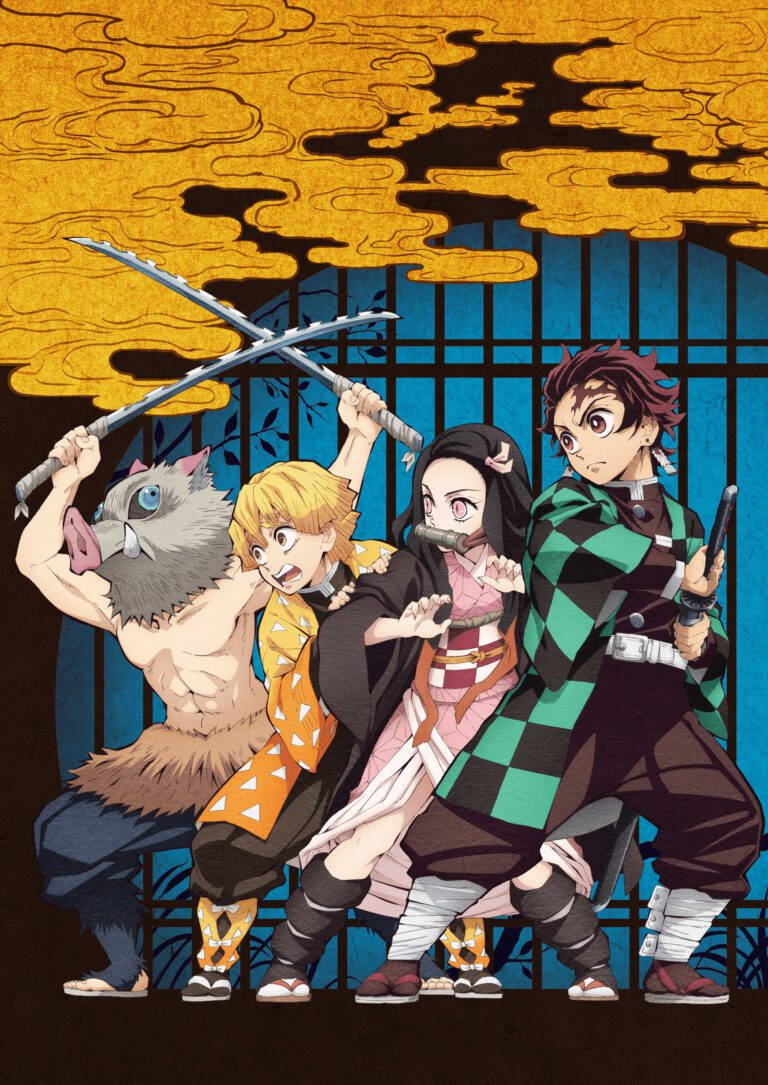 Tanjiro y Nezuko Inosuke Zenitsu Nube Amarilla Fondos de pantalla