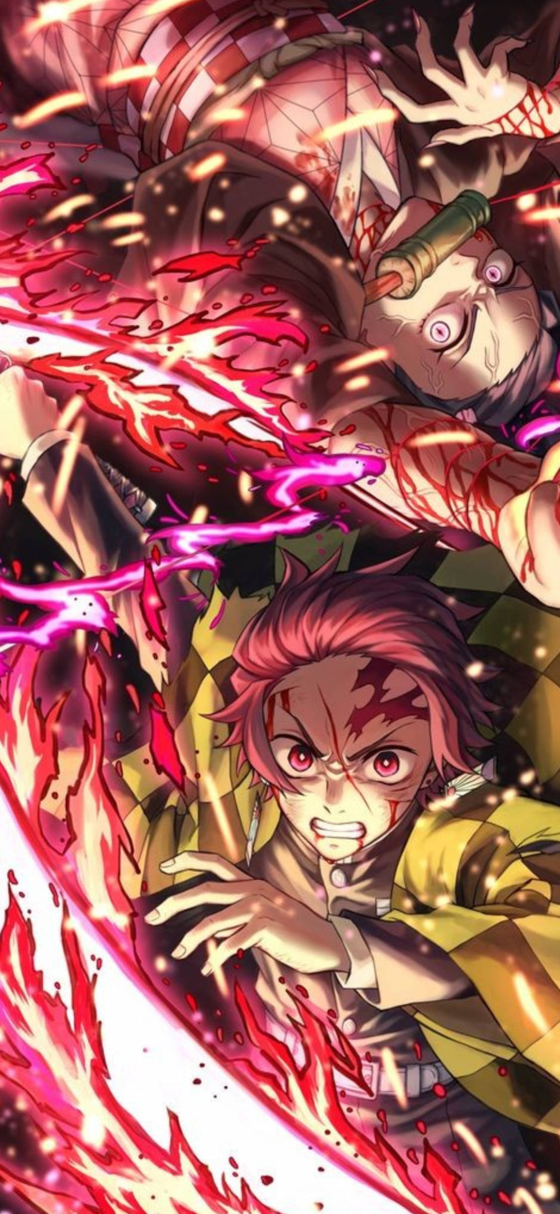 Tanjiro y Nezuko de Demon Slayer para iPhone Fondos de pantalla