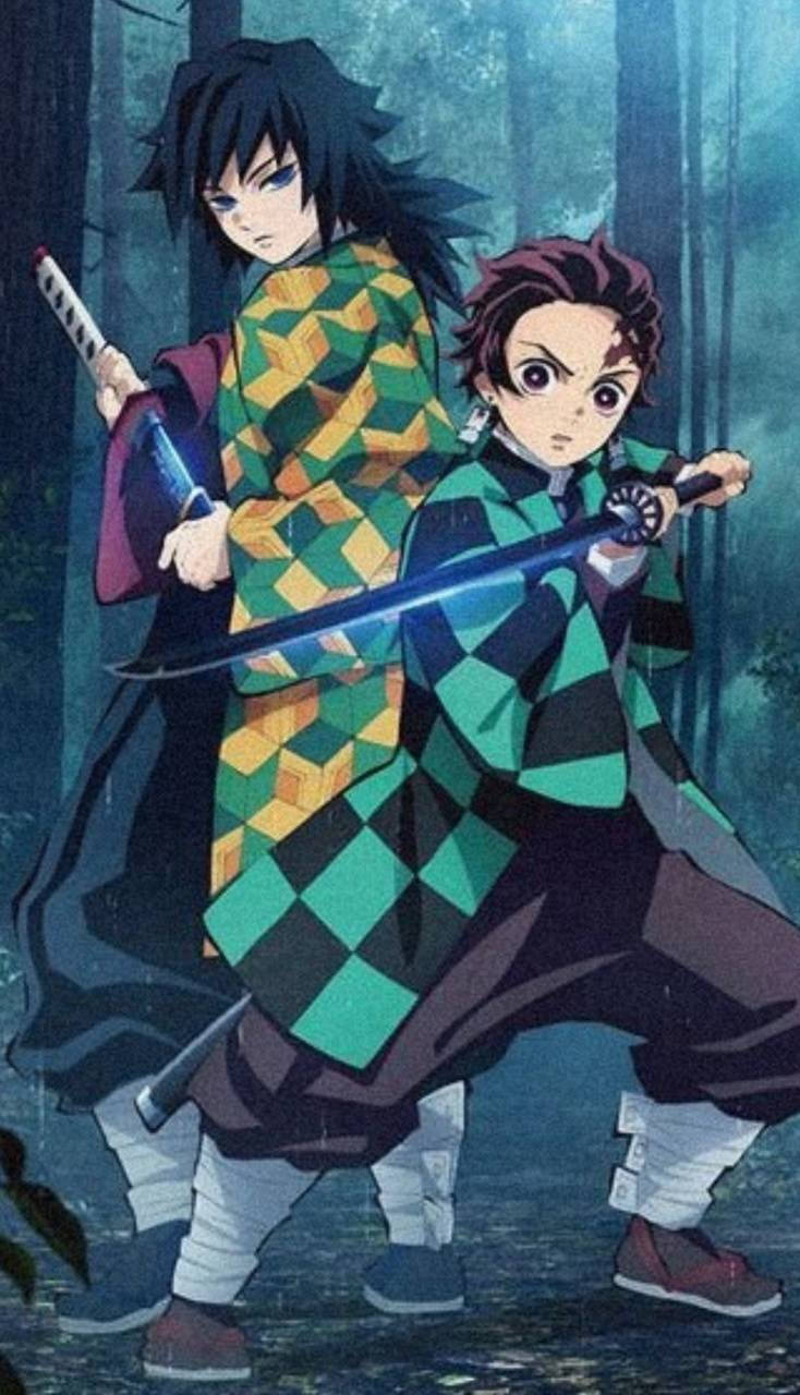 Tanjiro y Tomioka de Demon Slayer Fondos de pantalla