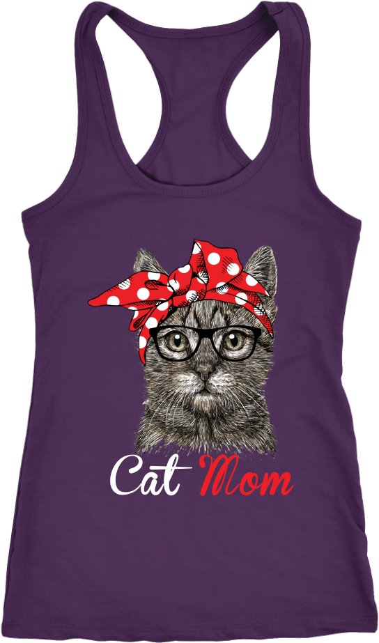 Tank top de mamá gato con estampado gráfico Fondos de pantalla