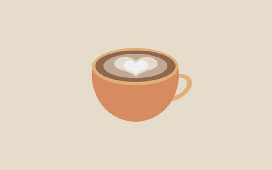 Taza de capuchino estética minimalista Fondos de pantalla
