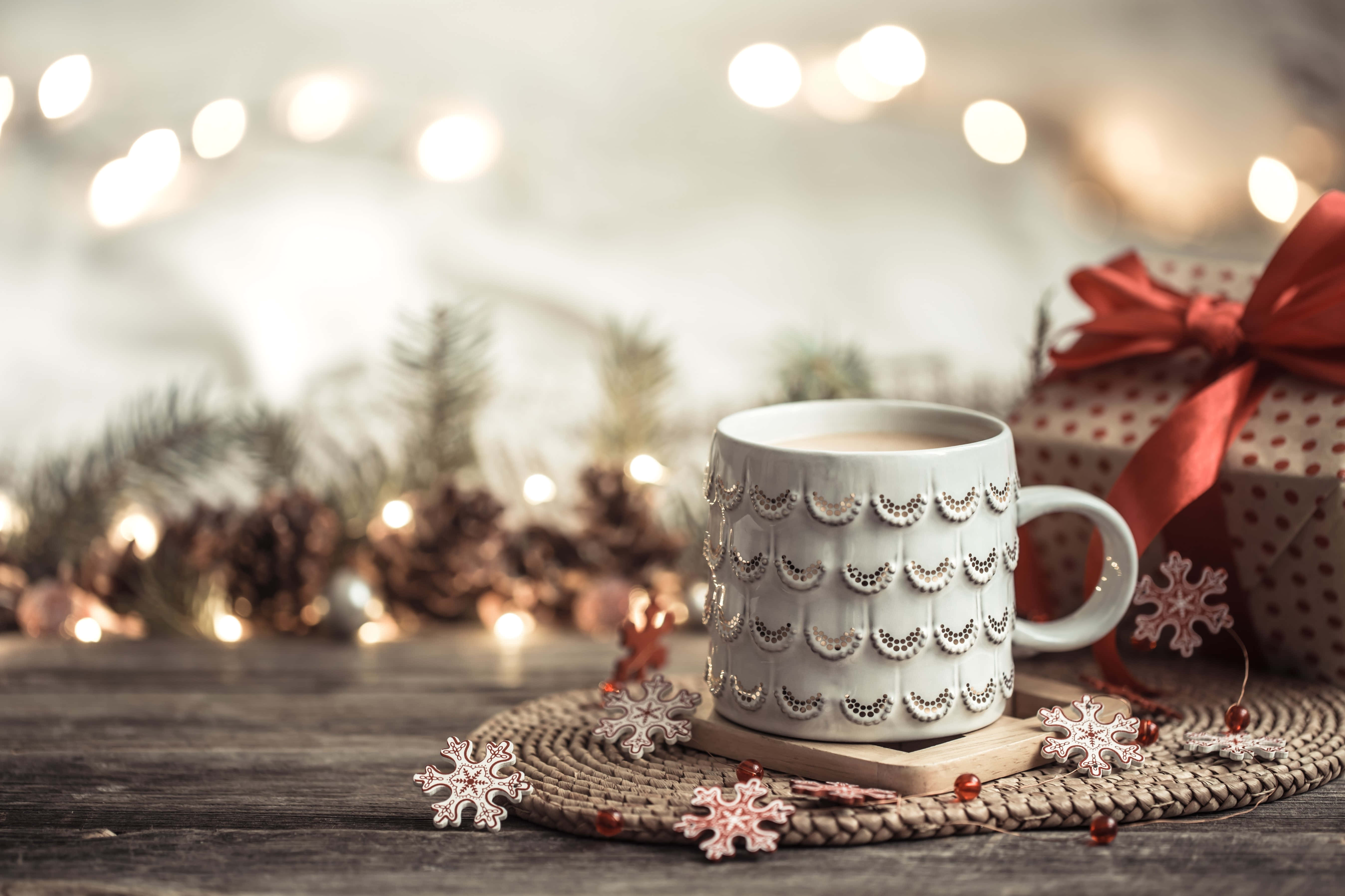 Taza Navideña Acogedora Fondos de pantalla
