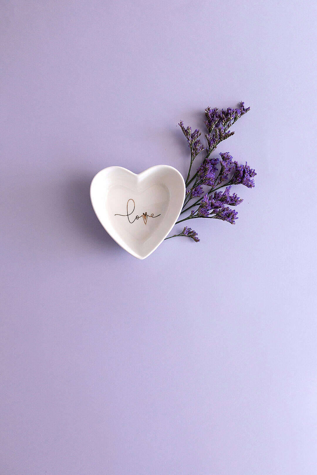 Tazón Corazón Estético en Púrpura Pastel Fondos de pantalla