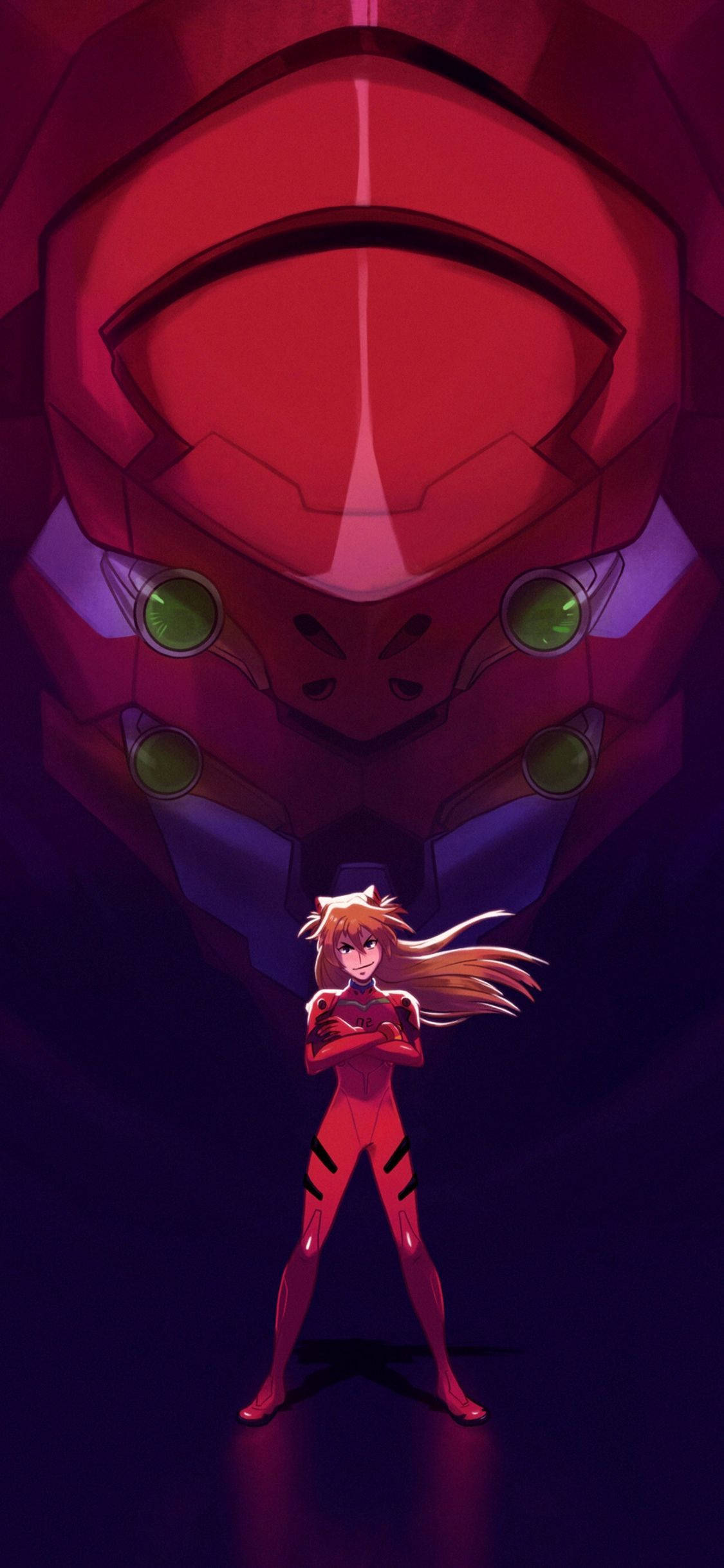 Teléfono con estilo inspirado en la popular serie de anime, Evangelion Fondos de pantalla