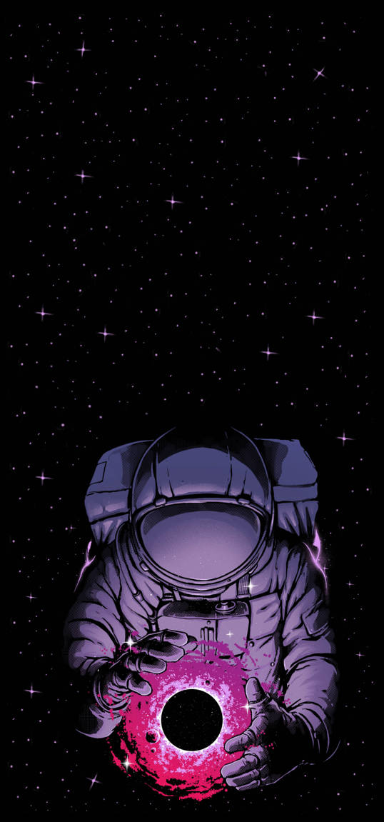 Teléfono con Huella de Astronauta Fondos de pantalla