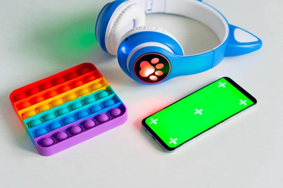 Teléfono con Pantalla Verde y Accesorios Infantiles Fondos de pantalla