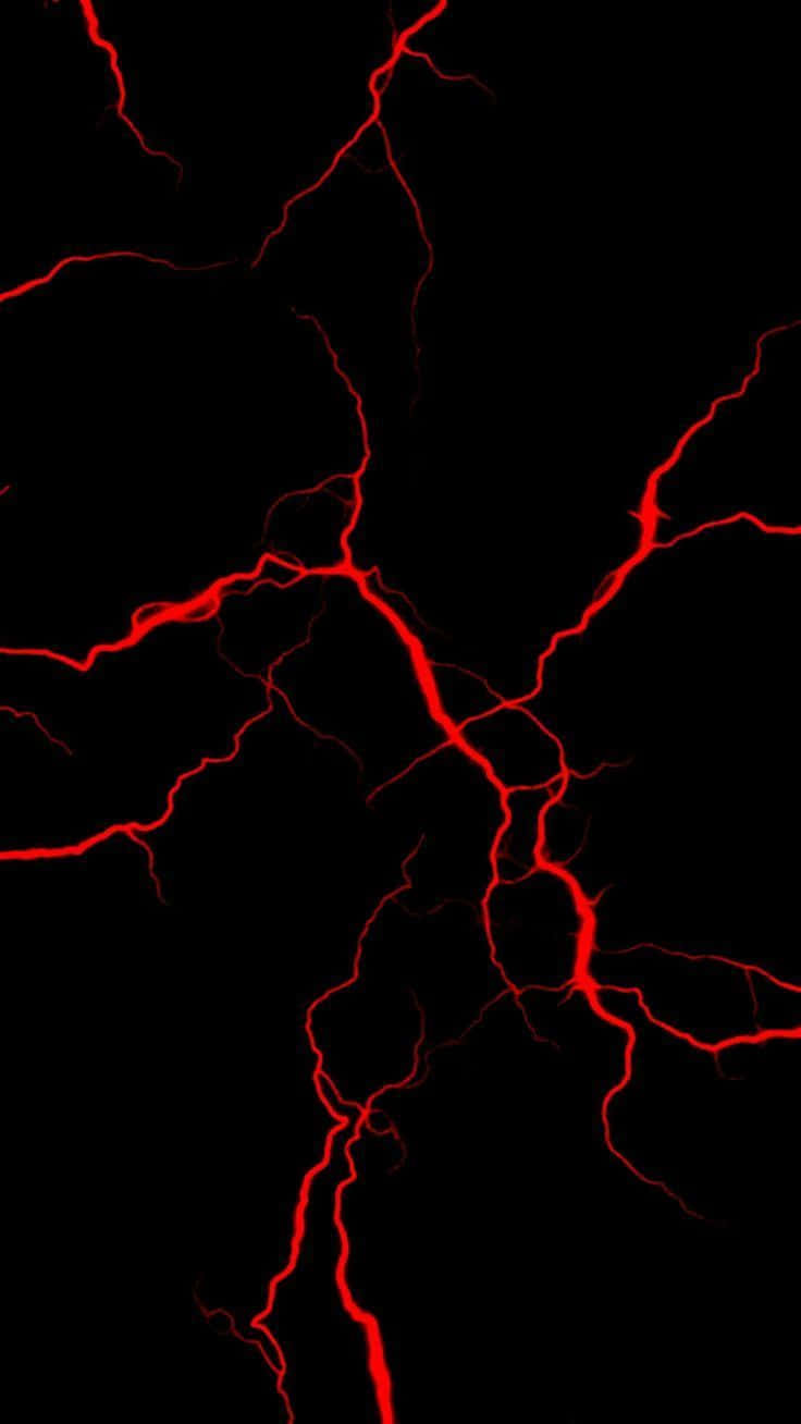 Teléfono con rayos neón rojos y negros Fondos de pantalla