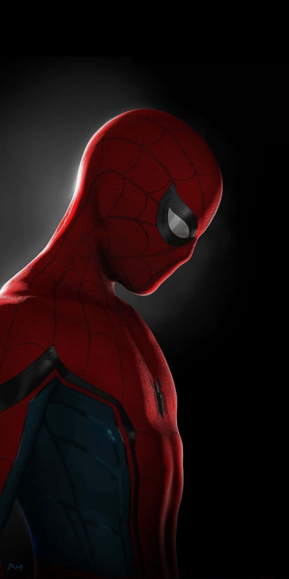 Teléfono con Spiderman de perfil Fondos de pantalla