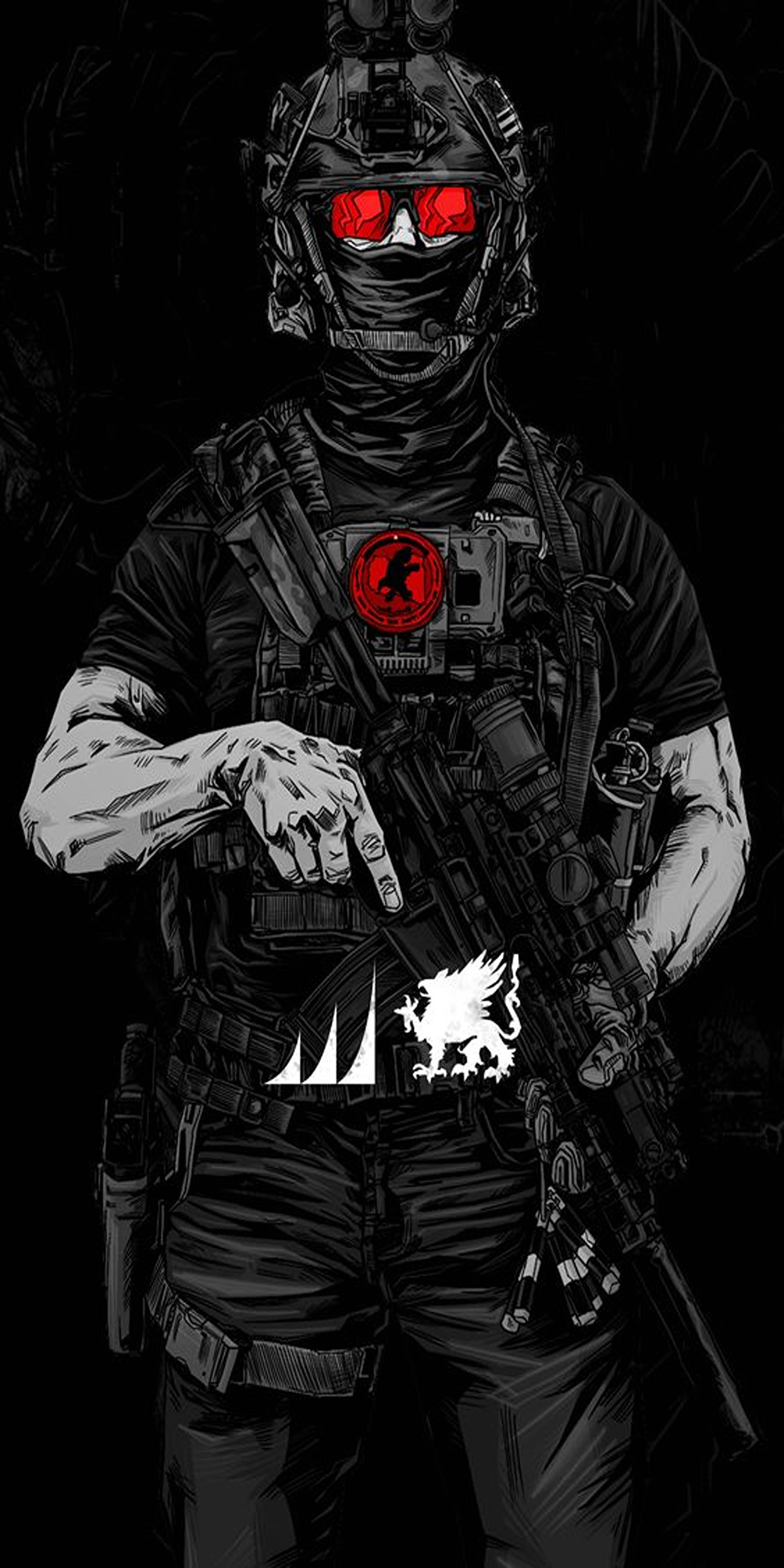 Teléfono de Call of Duty con Ojos Rojos Fondos de pantalla