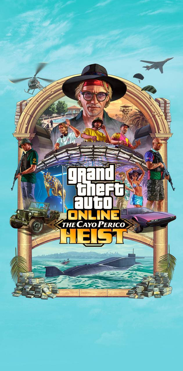 Teléfono de GTA 5 con el golpe de Cayo Perico Fondos de pantalla
