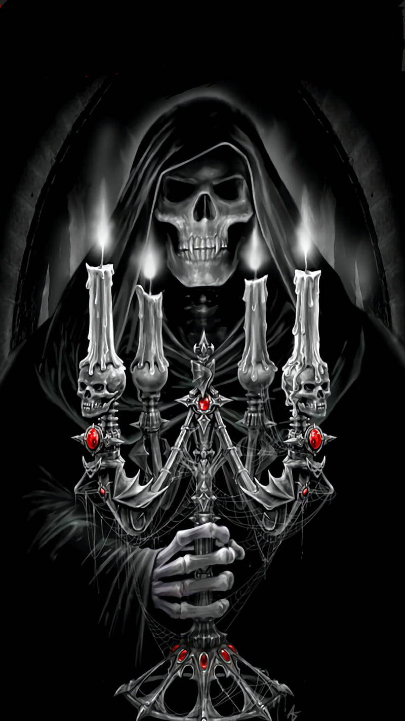 Teléfono de Horror con Candelabro Fondos de pantalla