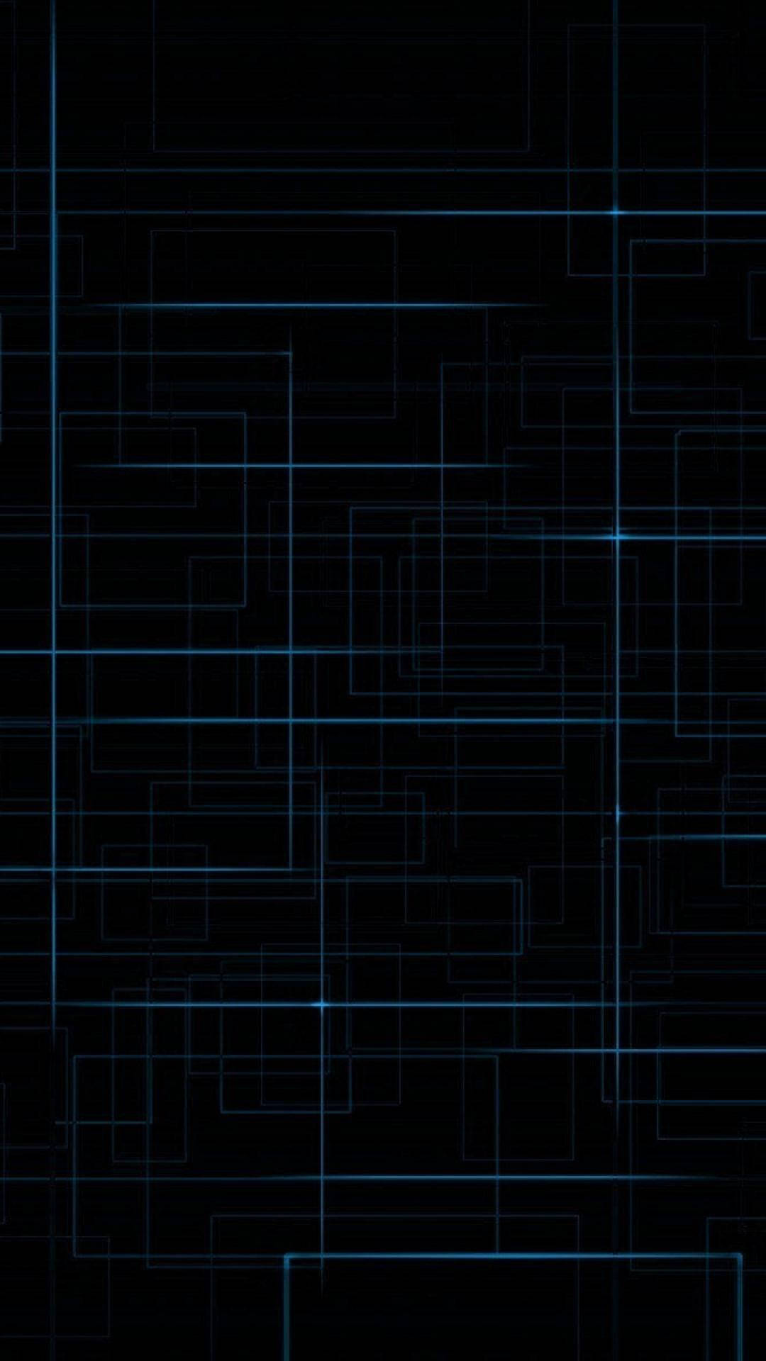 Teléfono oscuro con líneas azules Fondos de pantalla