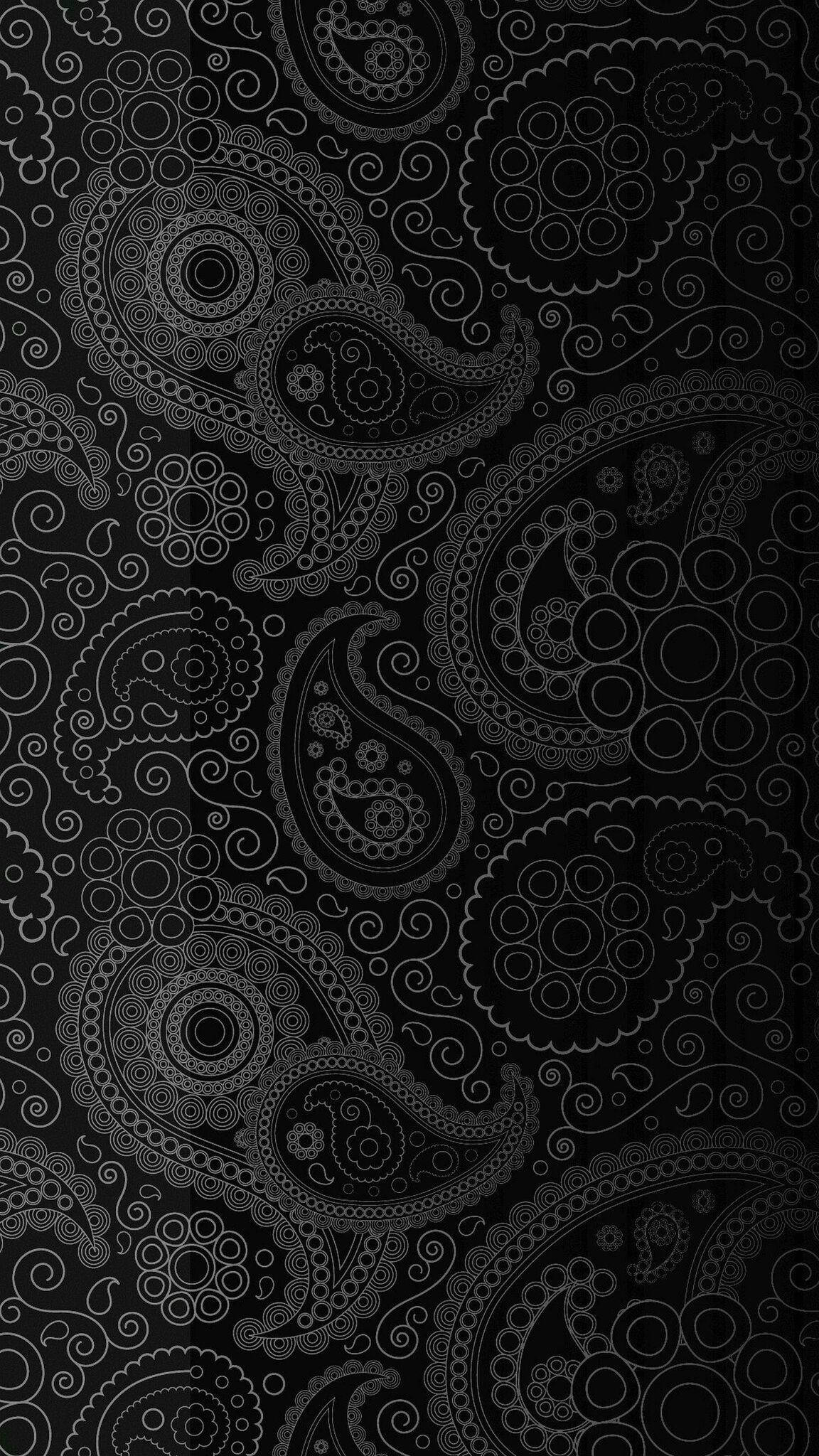 Teléfono oscuro con patrón de cachemira Fondos de pantalla
