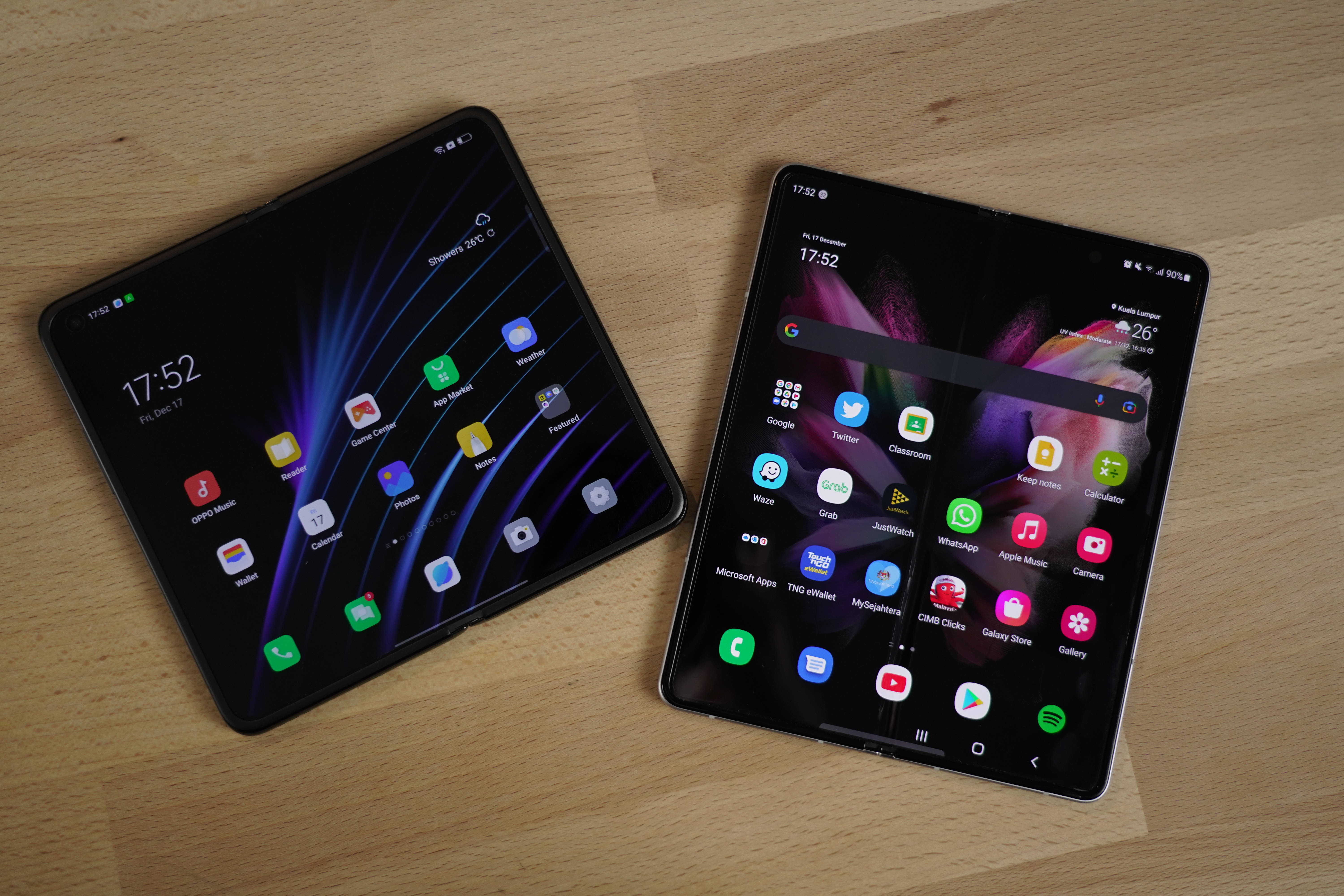 Teléfonos Plegables Oppo y Samsung Fondos de pantalla