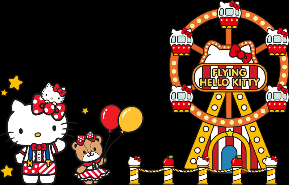 Tema de Carnaval de Hello Kitty Voladora Fondos de pantalla