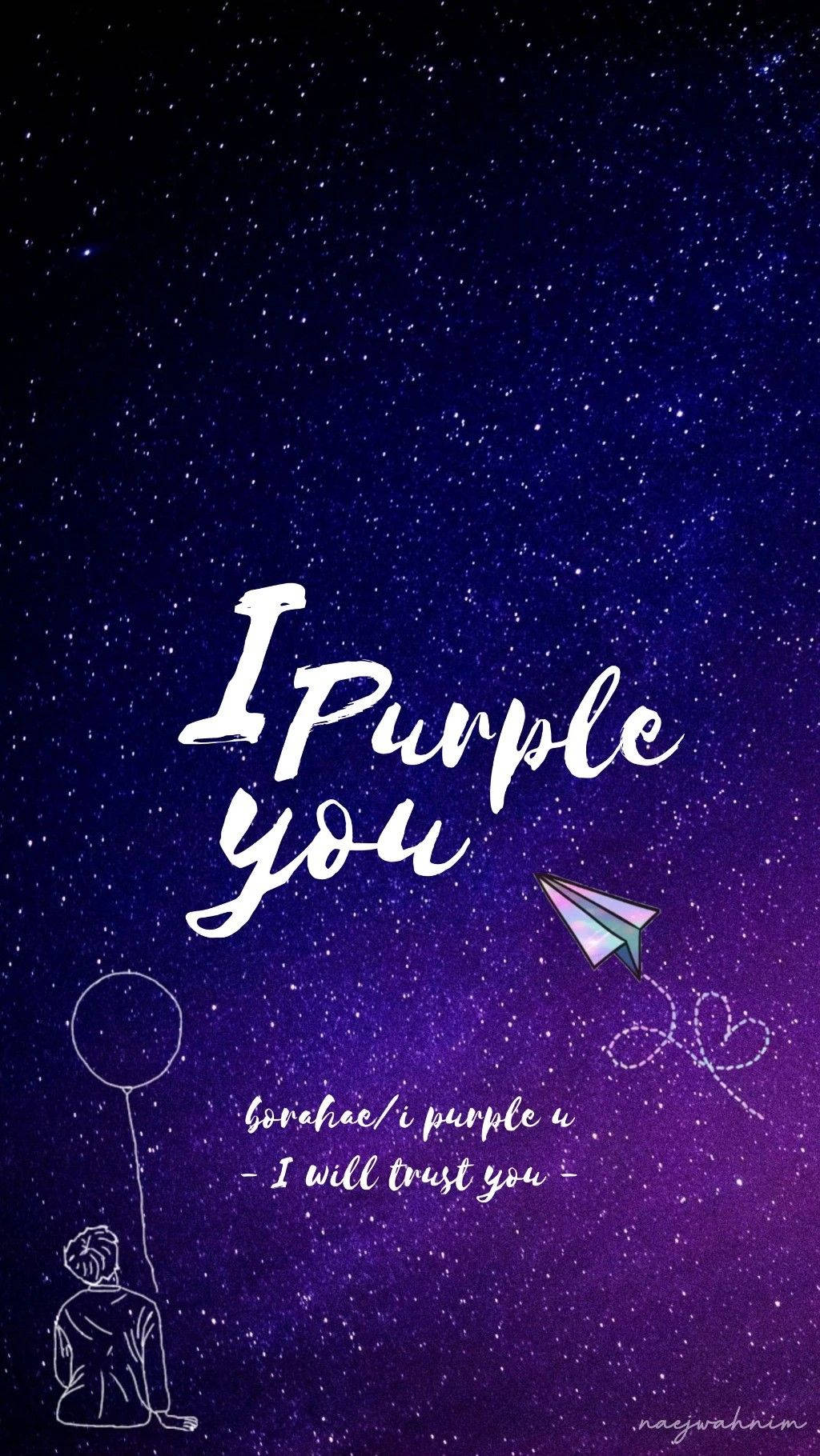 Tema Galaxia Púrpura Pastel Borahae Fondos de pantalla