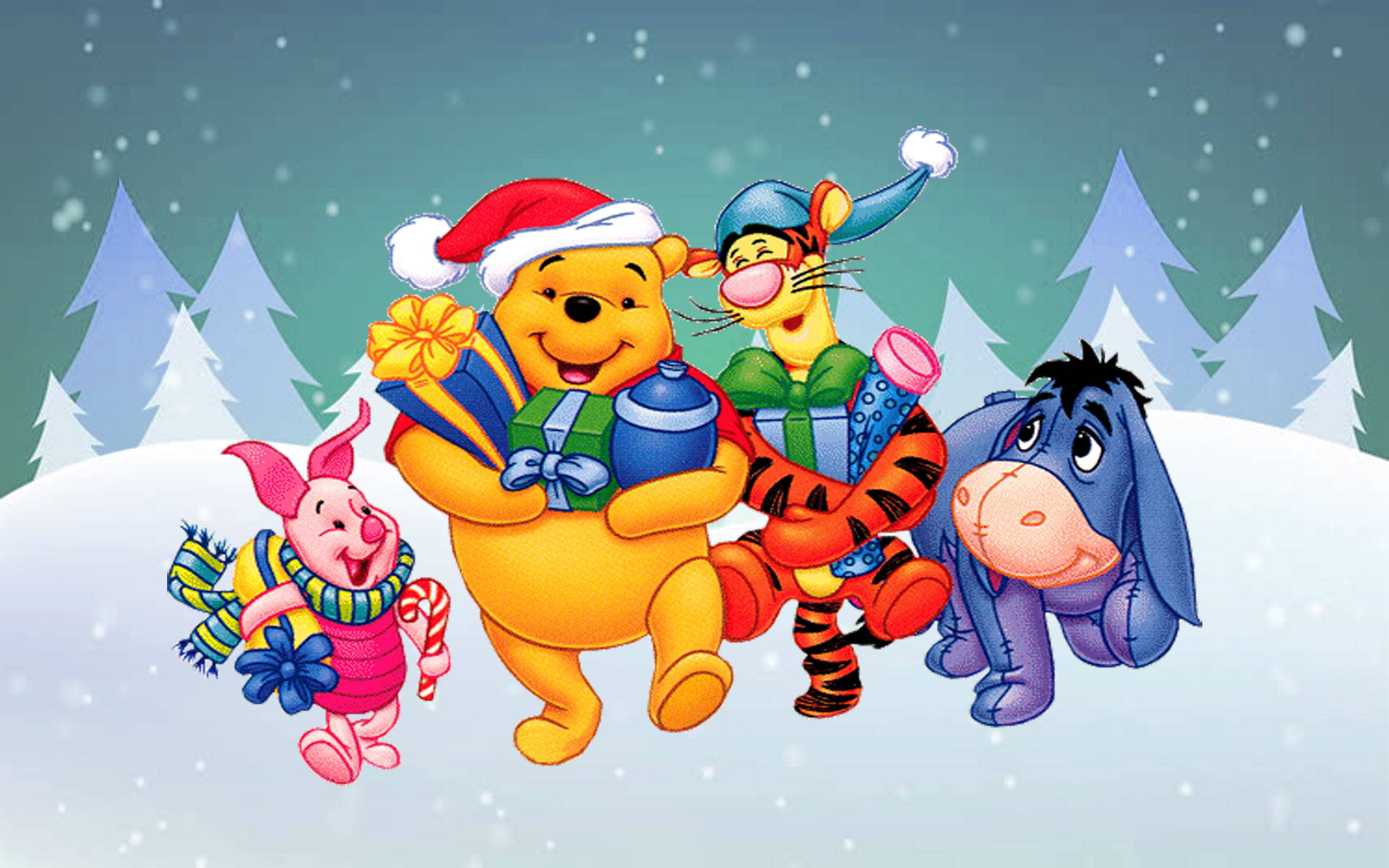 Tema Navideño de Disney Winnie The Pooh Fondos de pantalla