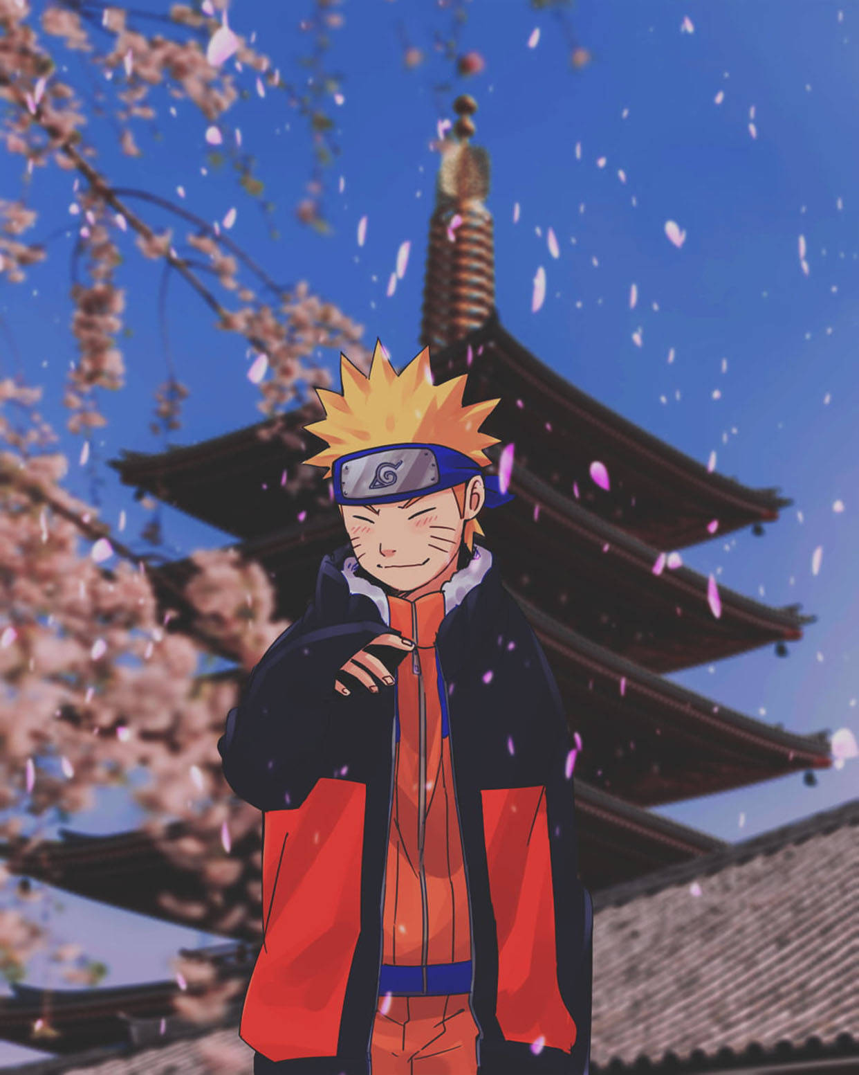 Templo japonés de Naruto lindo Fondos de pantalla