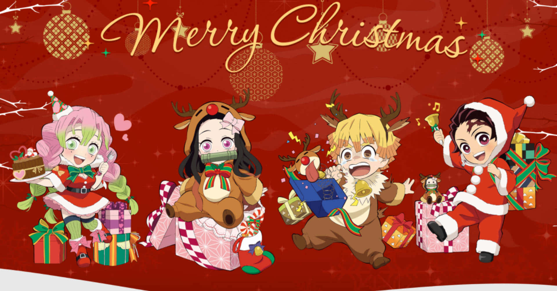 ¡Ten una Navidad anime festiva! Fondos de pantalla