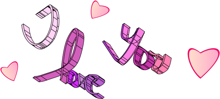 Texto Estilizado de Te Amo con Corazones Fondos de pantalla