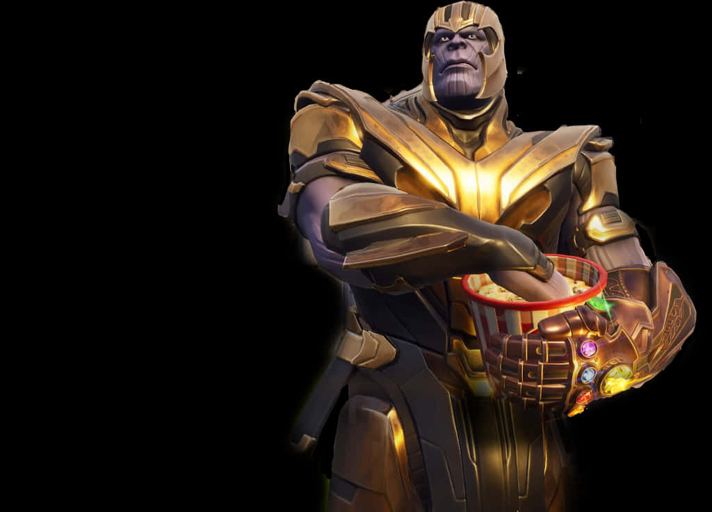 Thanos sosteniendo cubeta de palomitas Fondos de pantalla