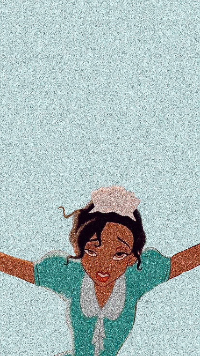 Tiana cansada y somnolienta en estilo cartoon aesthetic Fondos de pantalla
