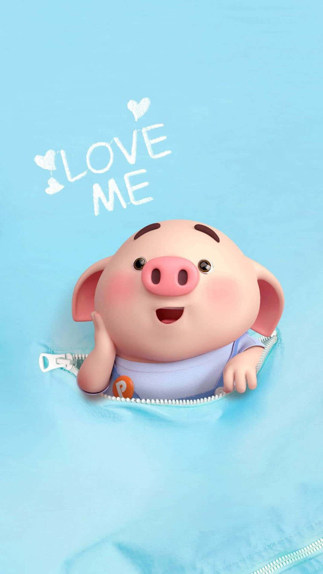 Tiempo de Juego Encantador con Cerdito Rosa Fondos de pantalla