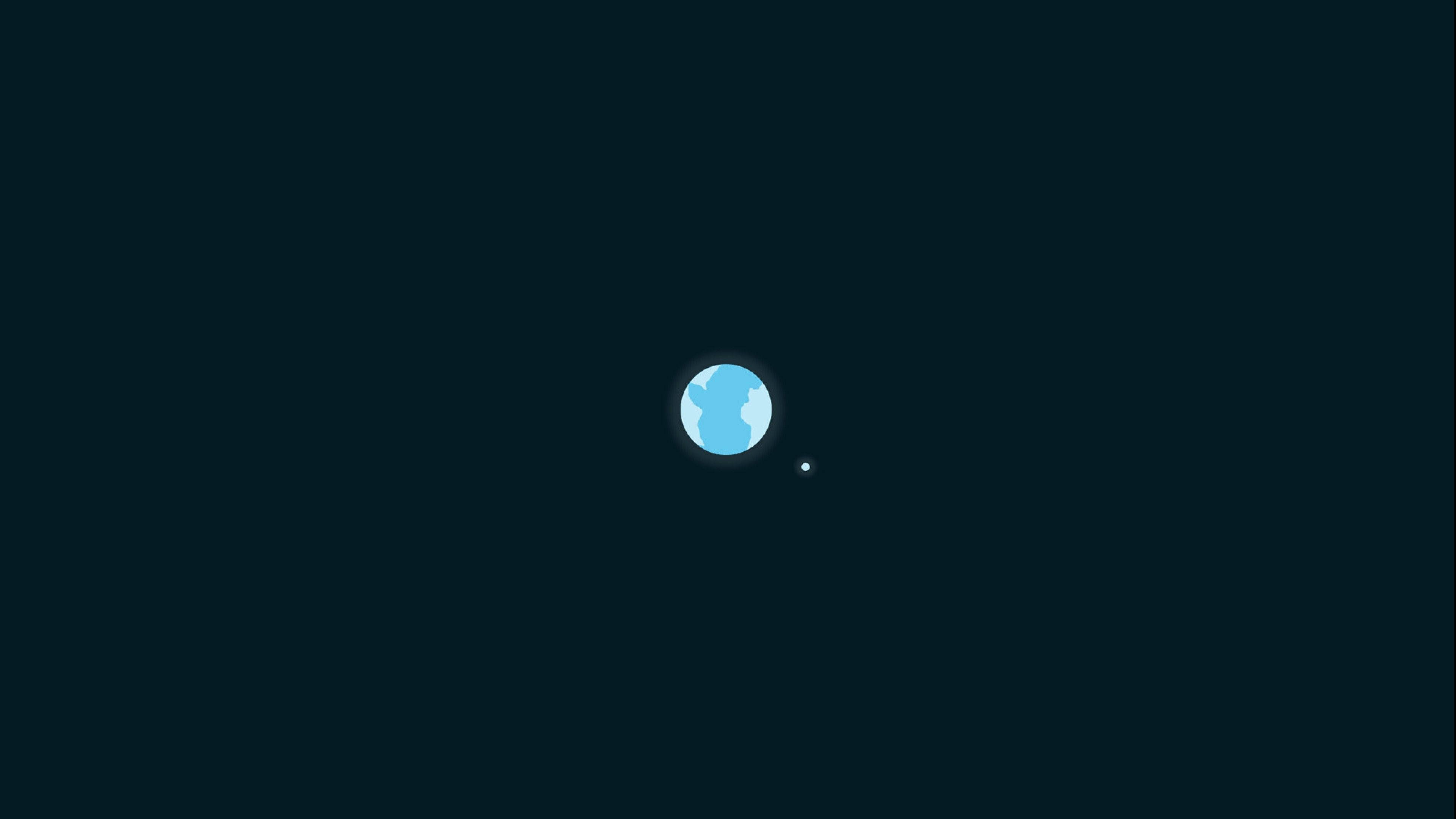 Tierra y Luna Estética Simple Fondos de pantalla