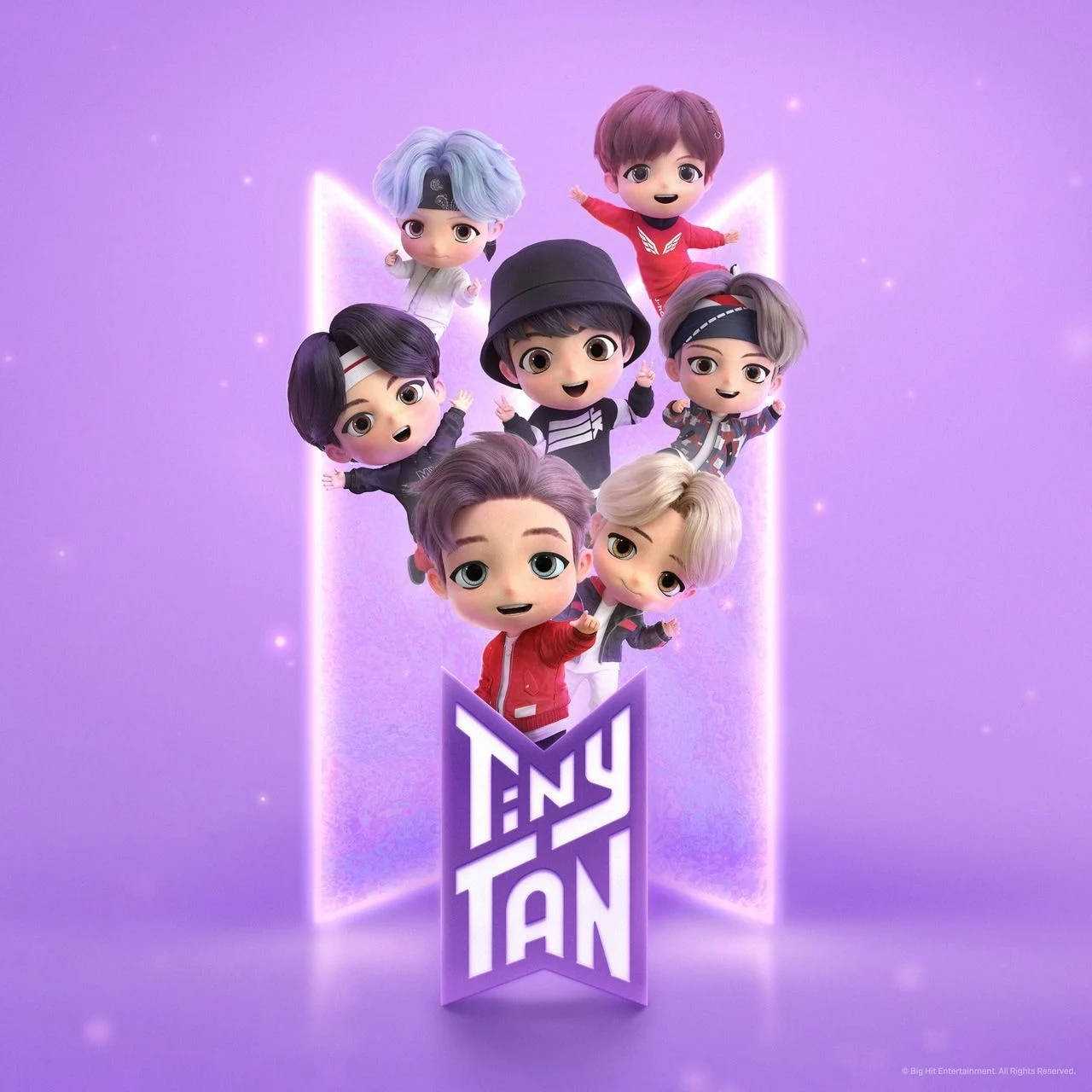 Tiny Tan BTS con Logo Fondos de pantalla