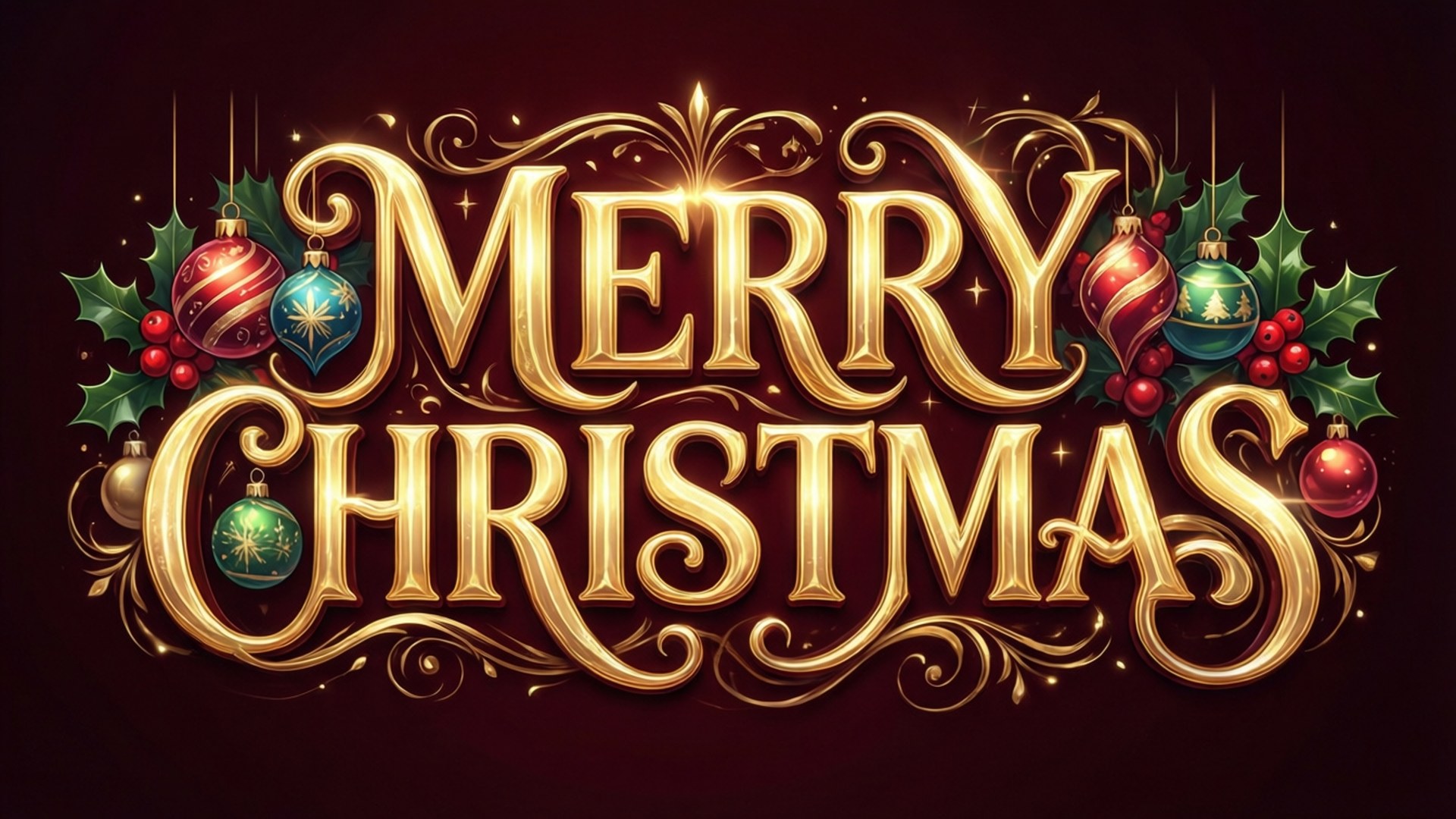 Tipografía de Feliz Navidad Fondos de pantalla