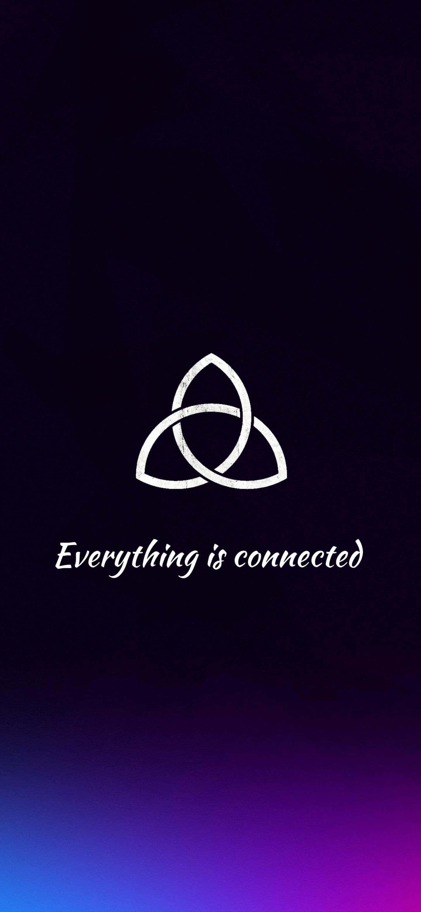 Todo Está Conectado con el Símbolo Triquetra Fondos de pantalla