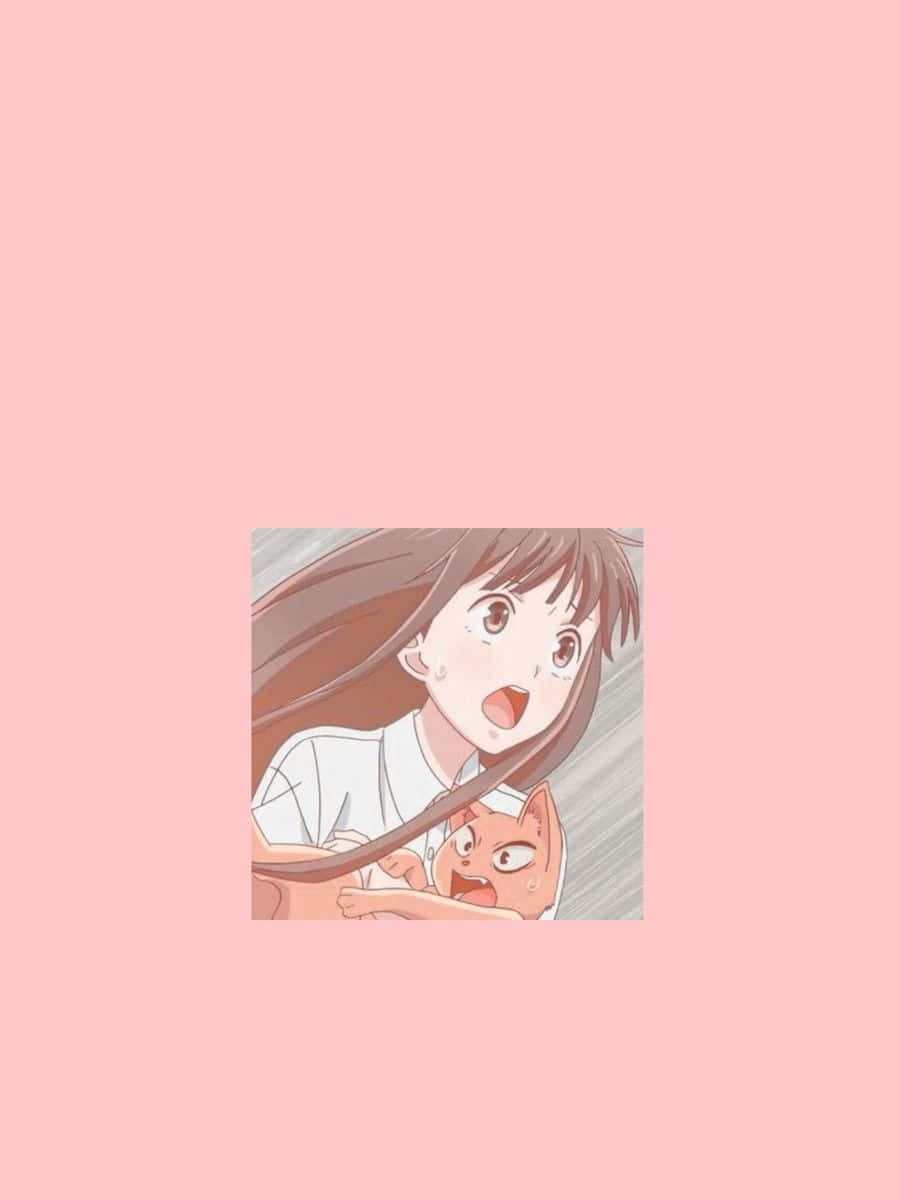 Tohru Honda de Fruits Basket Anime Minimalista en Rosa Fondos de pantalla