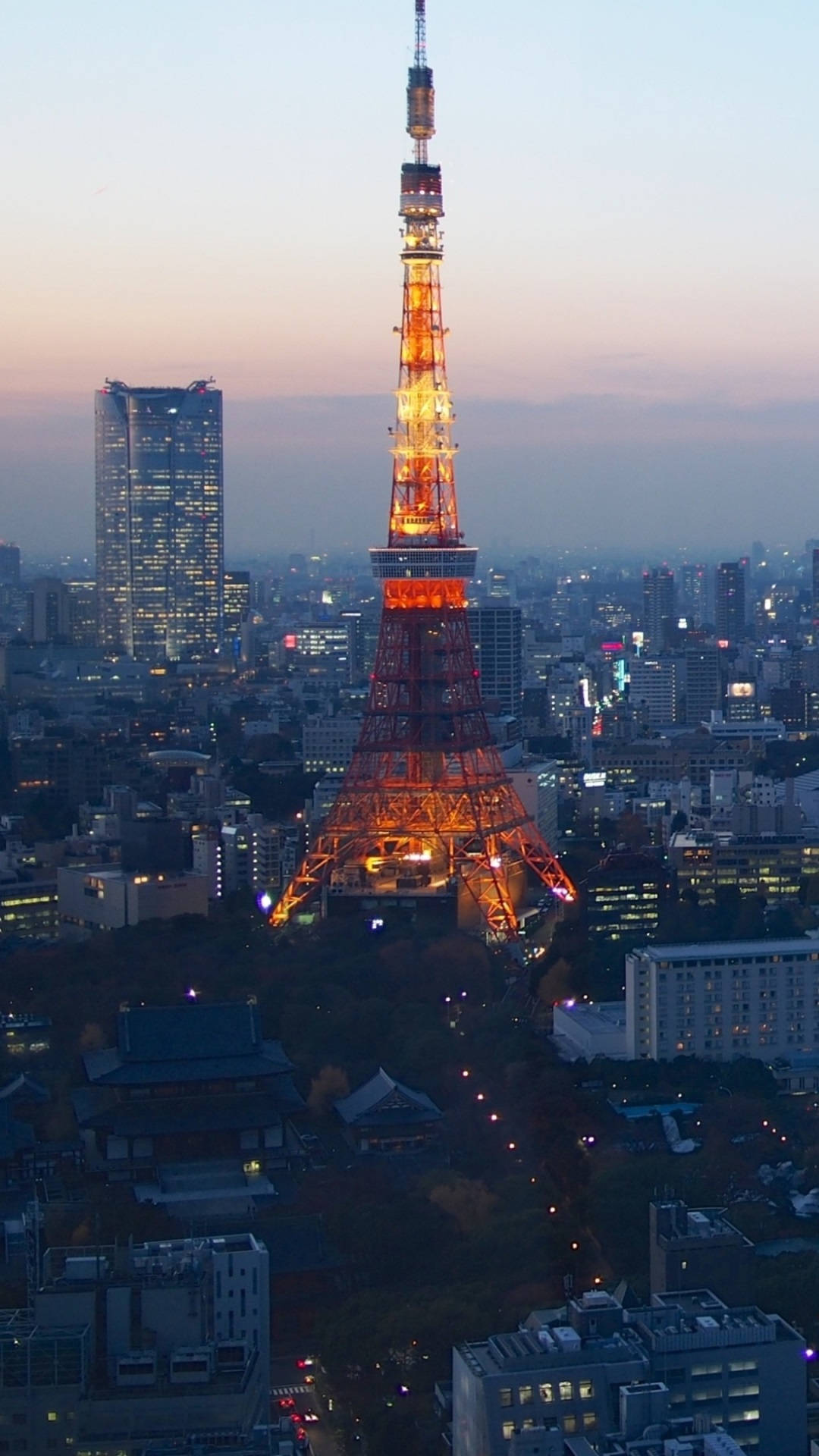 Tokyo Tower Cielo Nocturno Top iPhone HD Fondos de pantalla