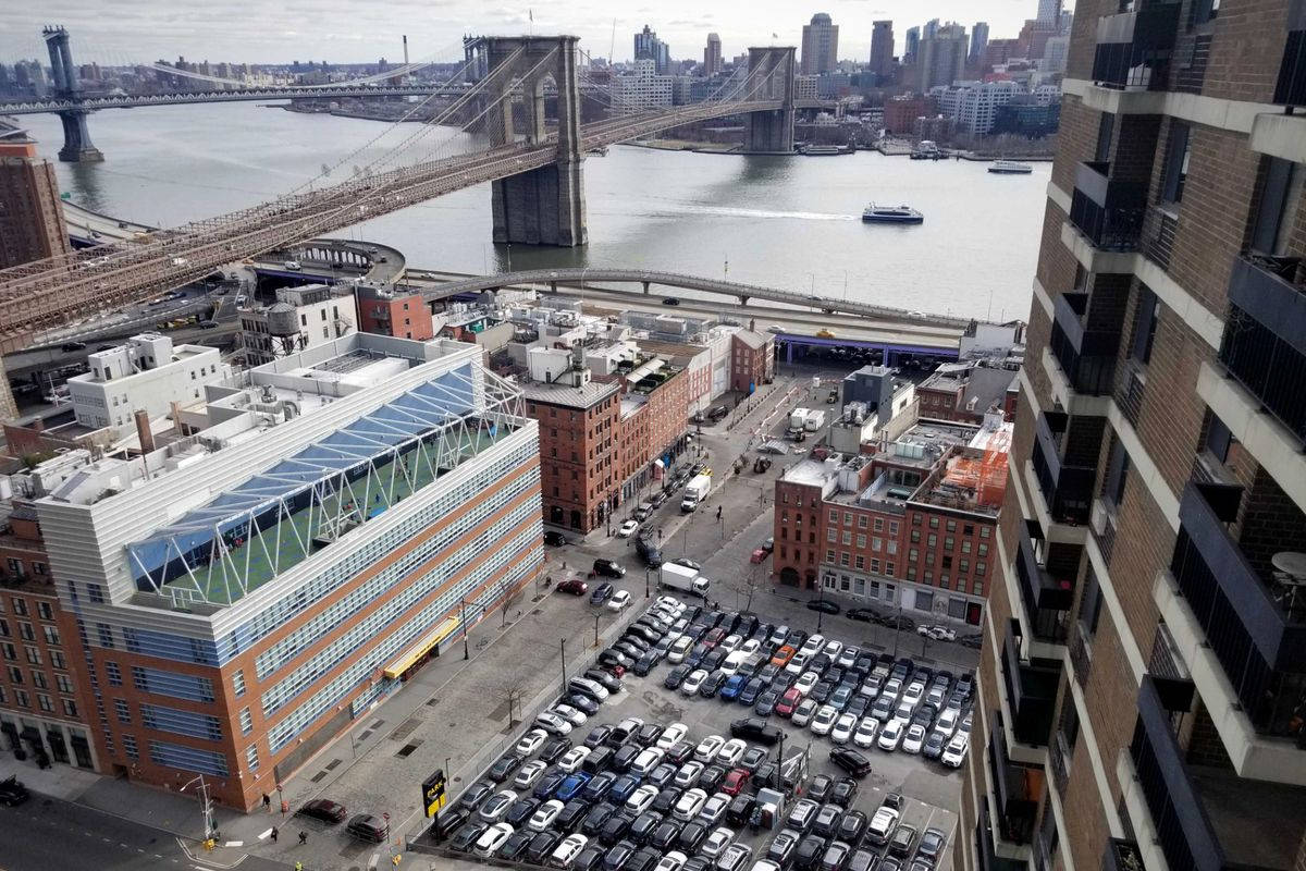 Toma aérea del South Street Seaport Fondos de pantalla