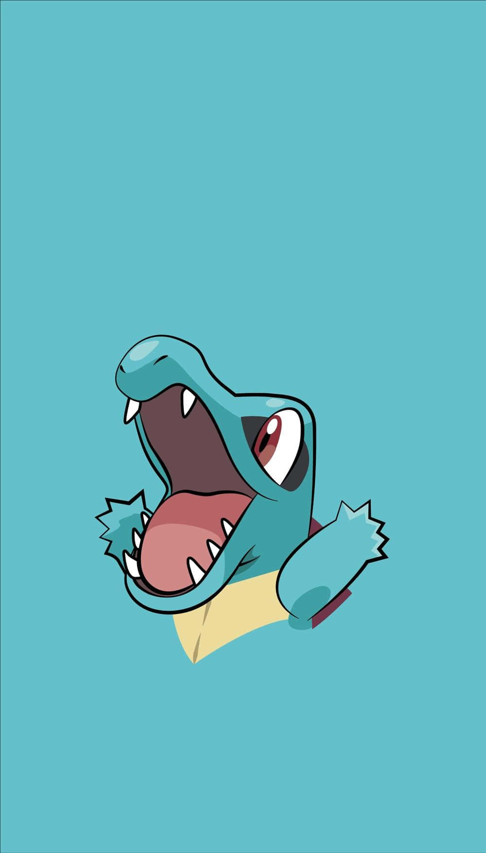 Toma de medio cuerpo de un vibrante Totodile Fondos de pantalla
