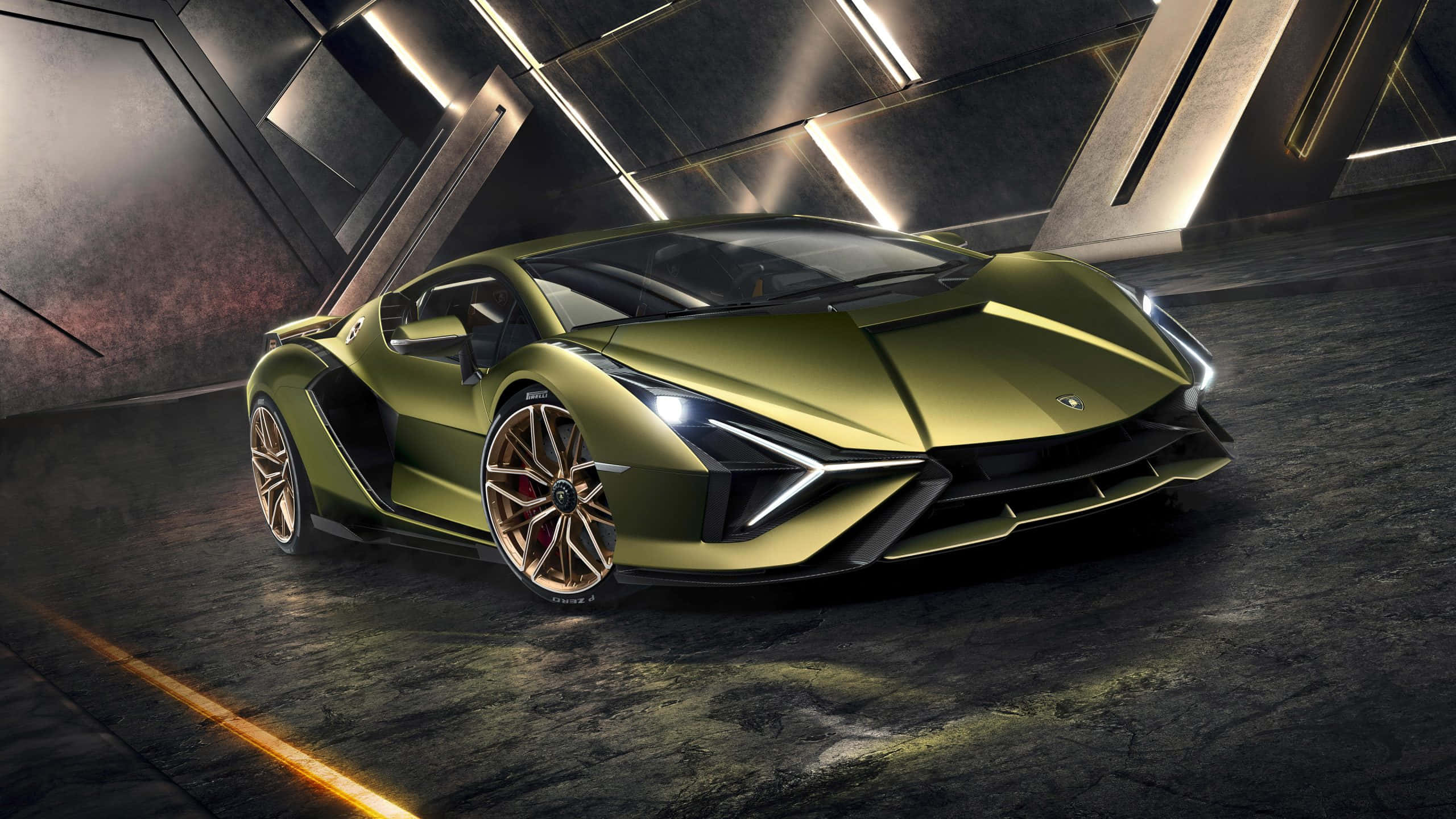 Toma el camino menos transitado en un Lamborghini Fondos de pantalla