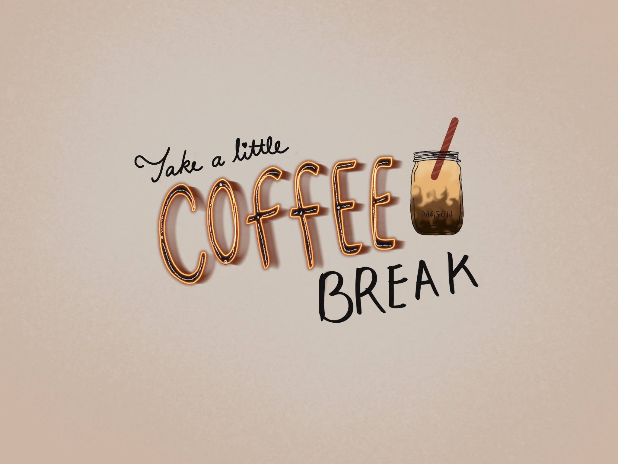 Tómate un Pequeño Descanso Estética de Café Fondos de pantalla