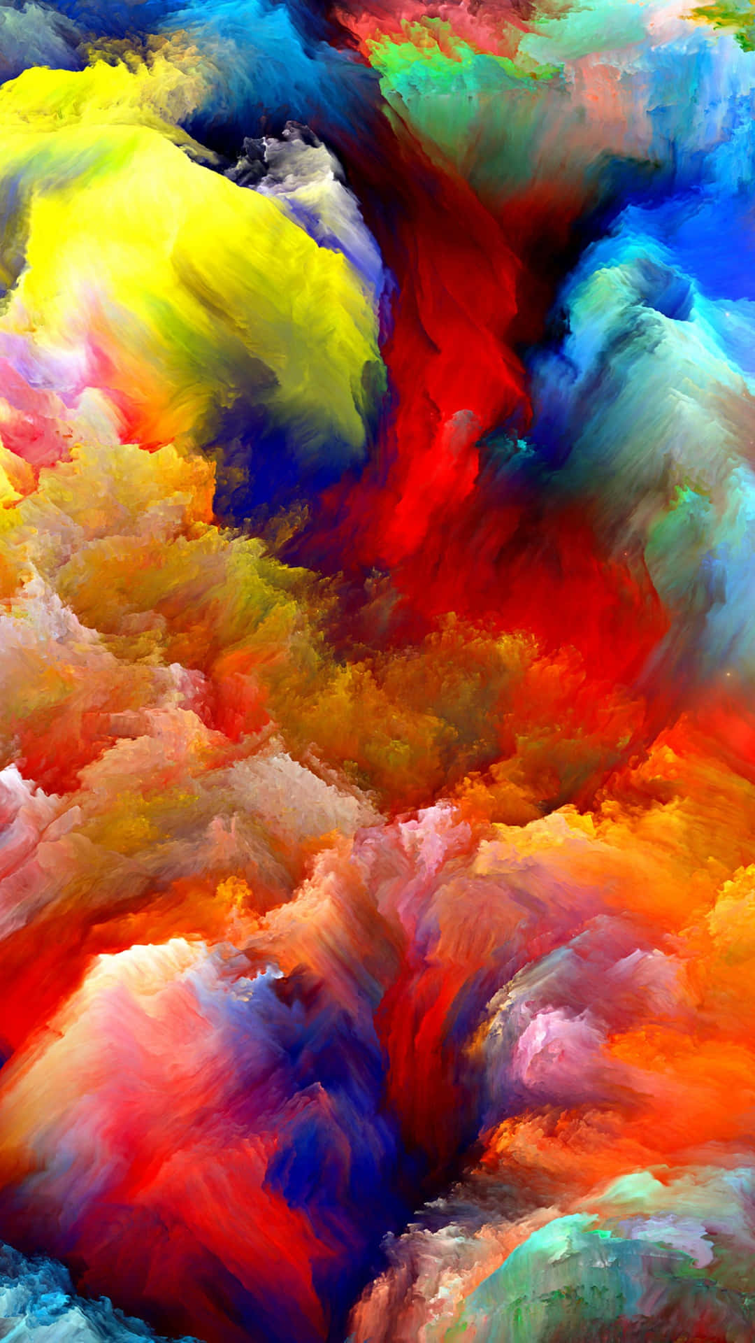 Tonos Vibrantes - Pintura Digital Abstracta y Colorida en 4K Fondos de pantalla