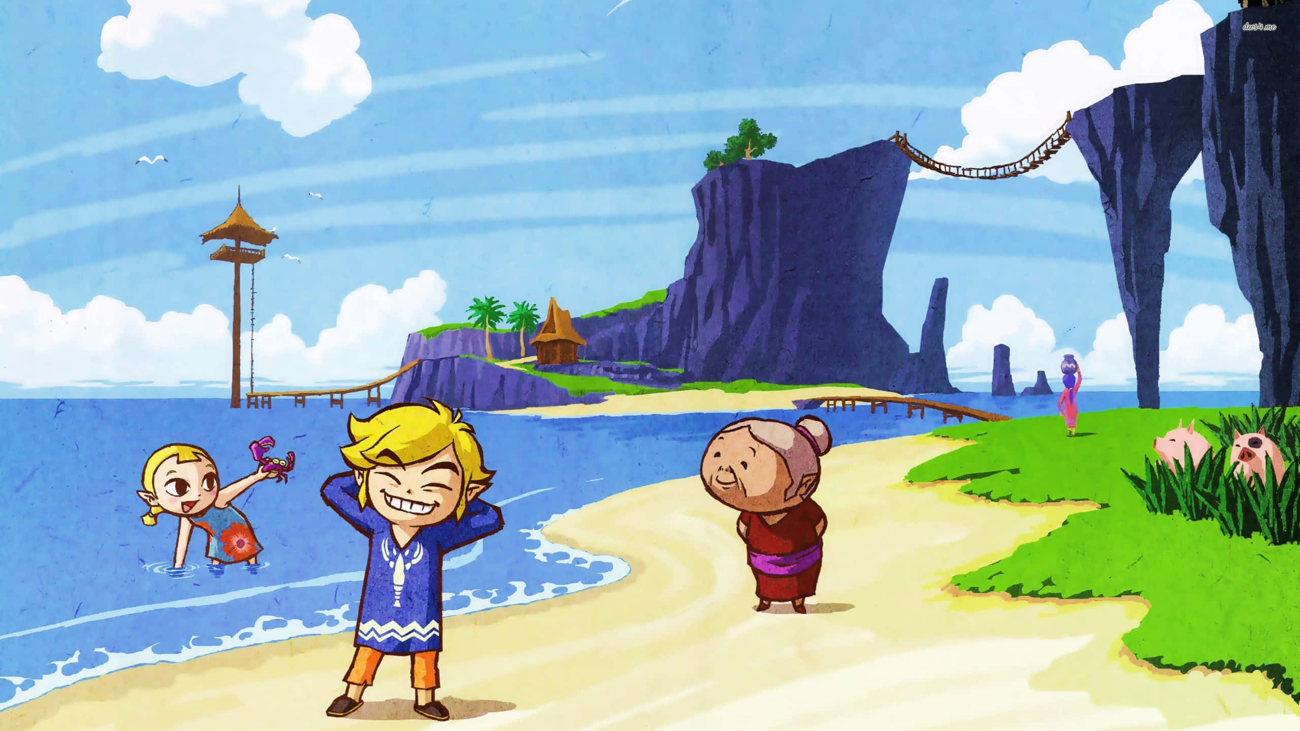 Toon Link en la playa Fondos de pantalla
